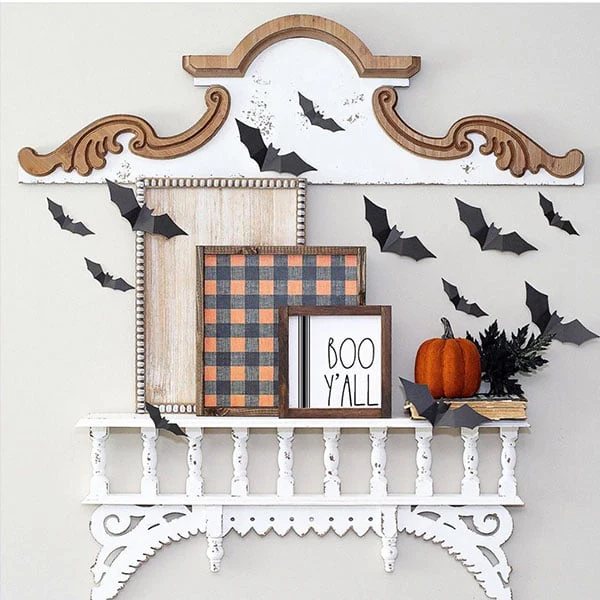 HUGE Wood Scroll Wall Decor