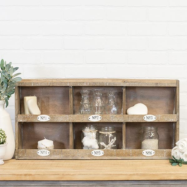 Wooden Cubby Shelf