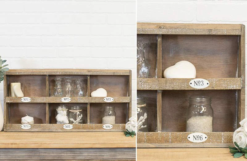 Wooden Cubby Shelf