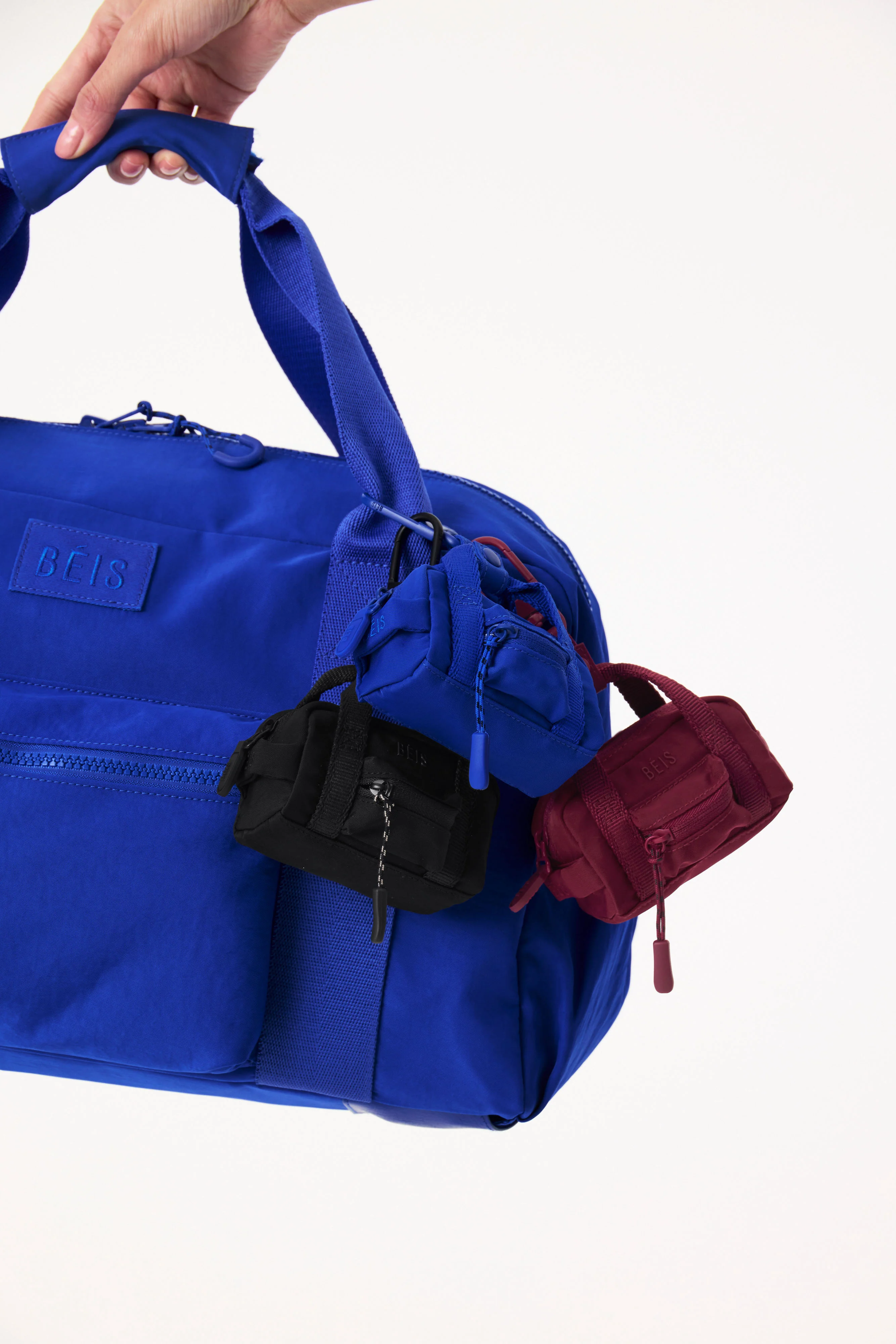 BEIS 'The Sport Duffle Charm in Cobalt Blue