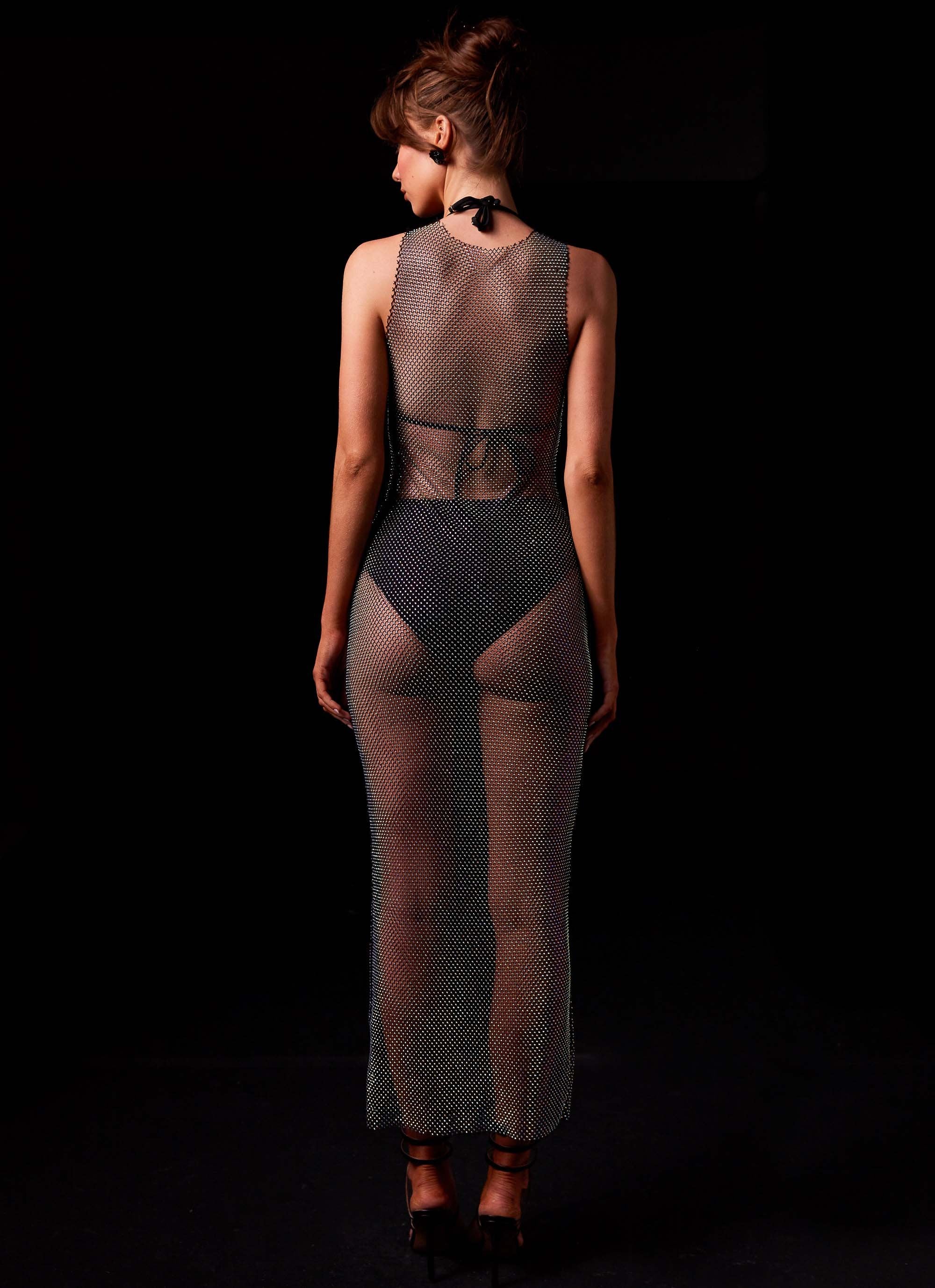 Euphoric Diamante Maxi Dress - Midnight Stars