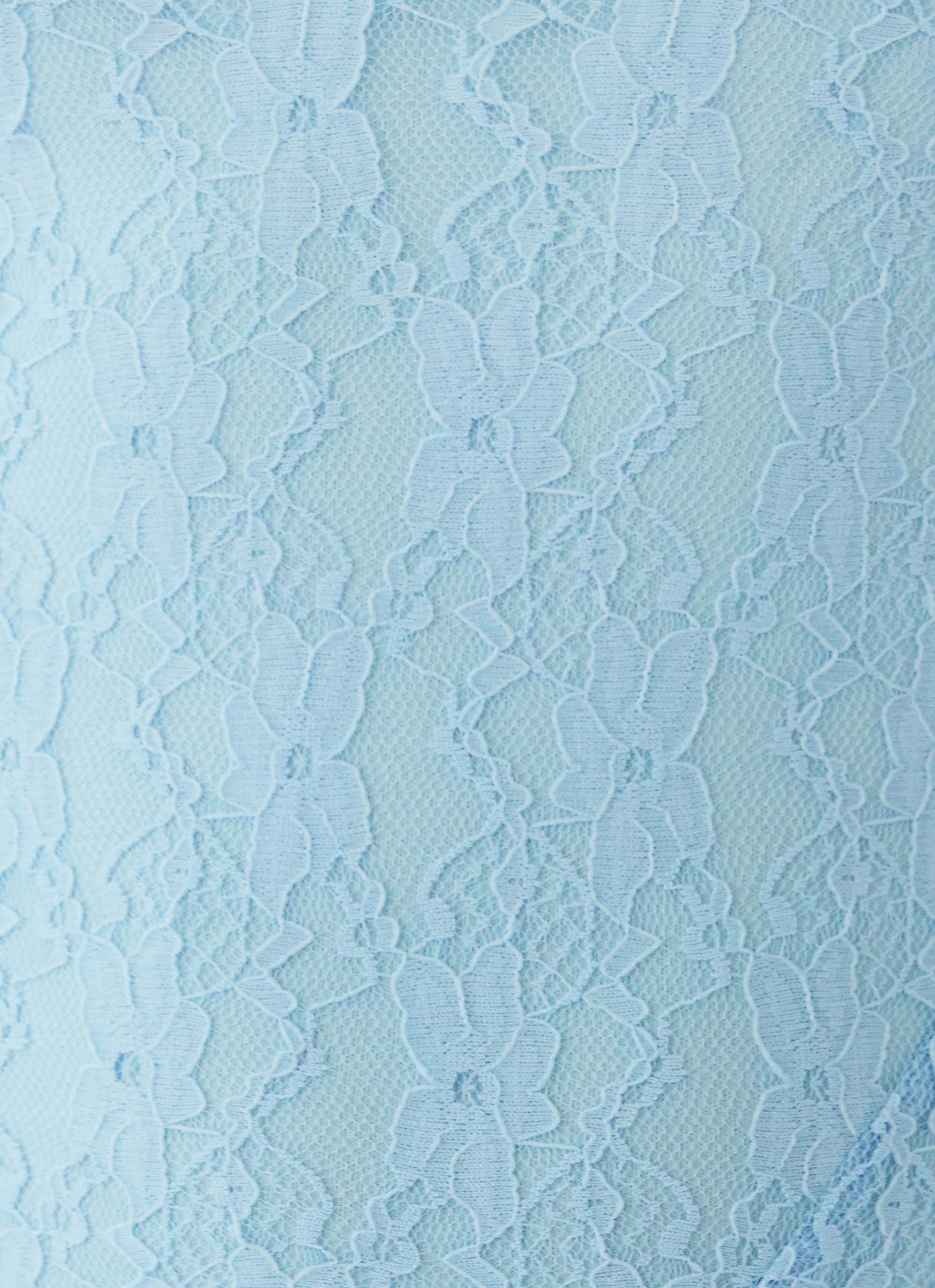 Crave You Lace Mini Dress - Blue Cloud