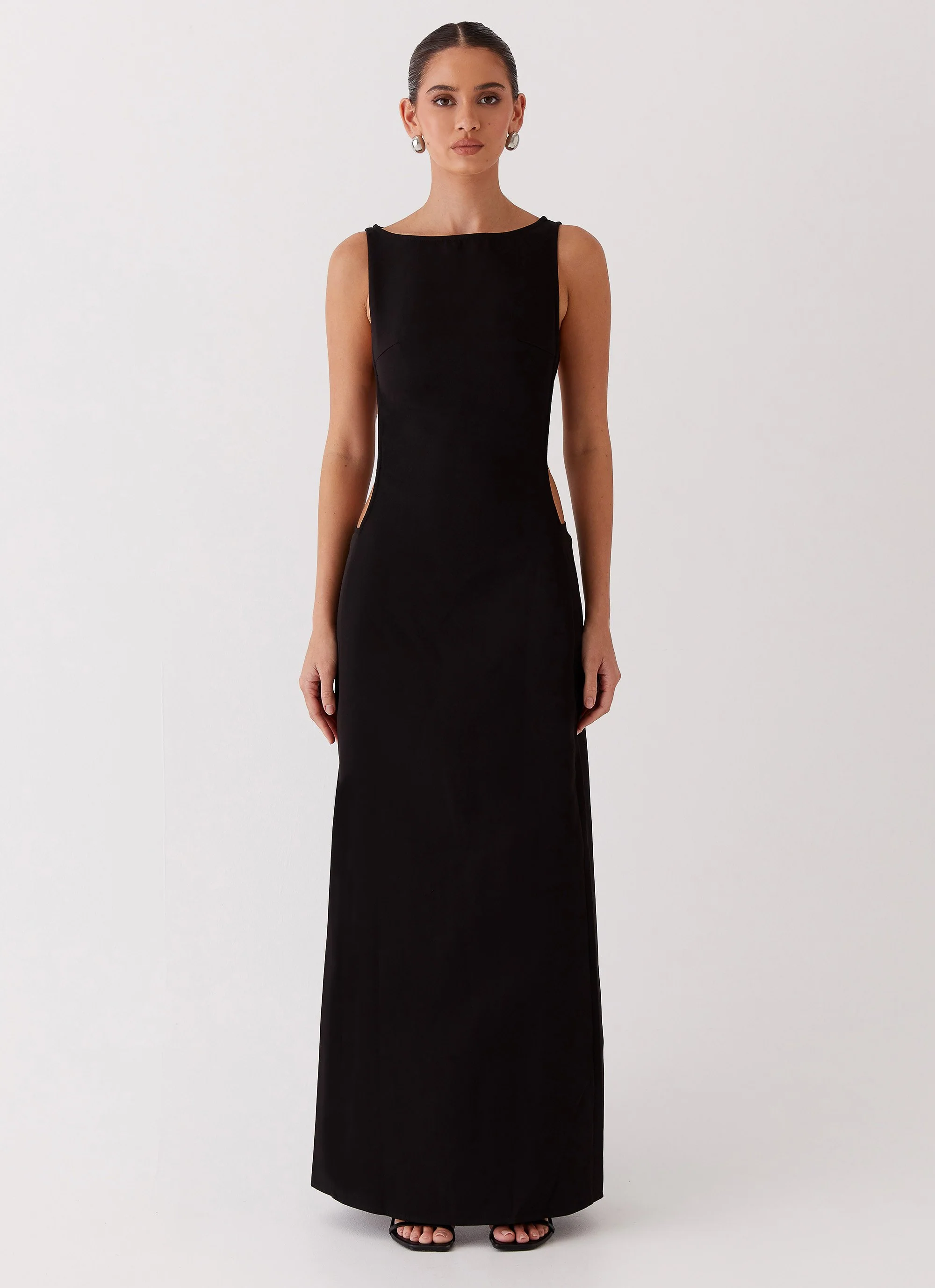 Cherish You Buckle Maxi Dress - Shadow