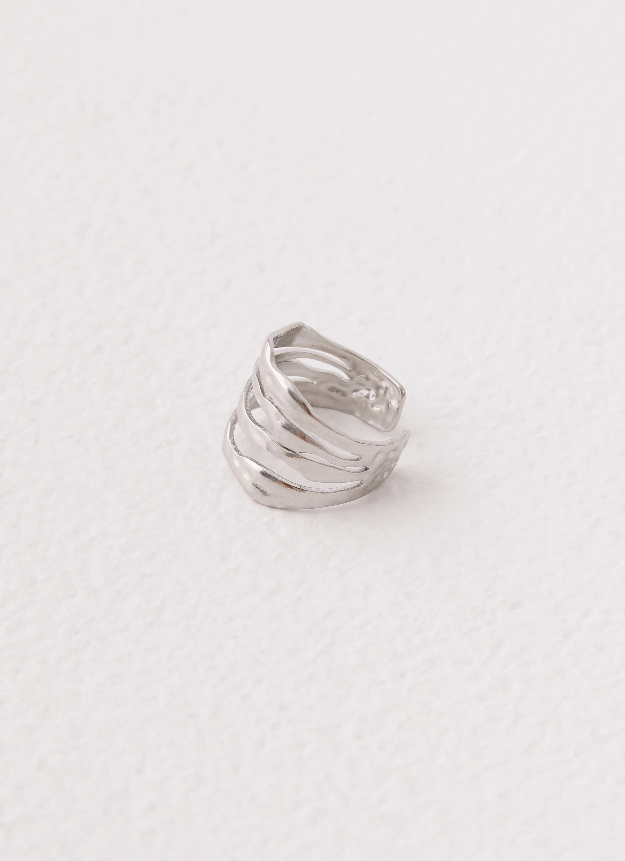 Lee Structured Ring - Silver