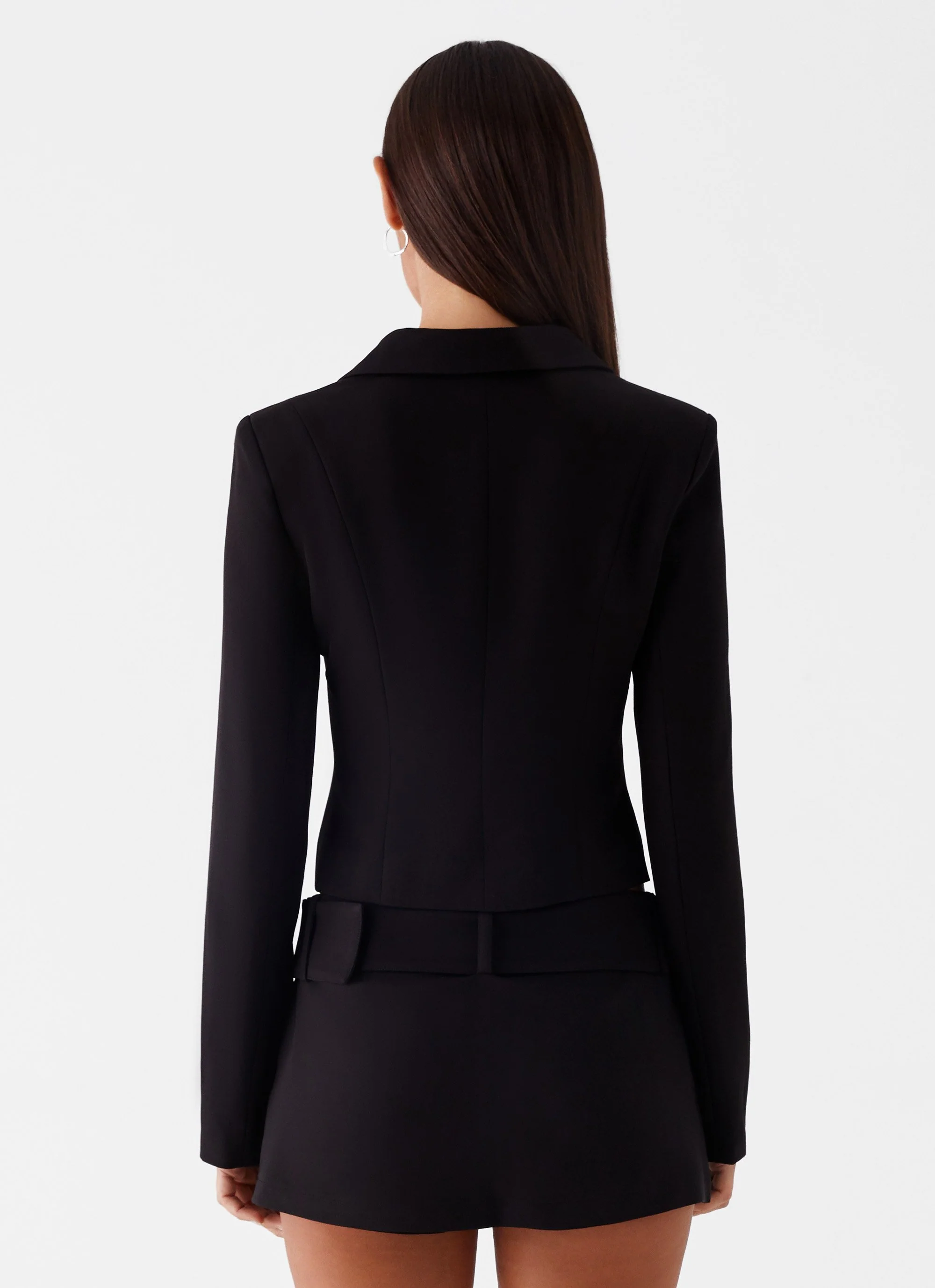 Lynden Blazer Top - Black