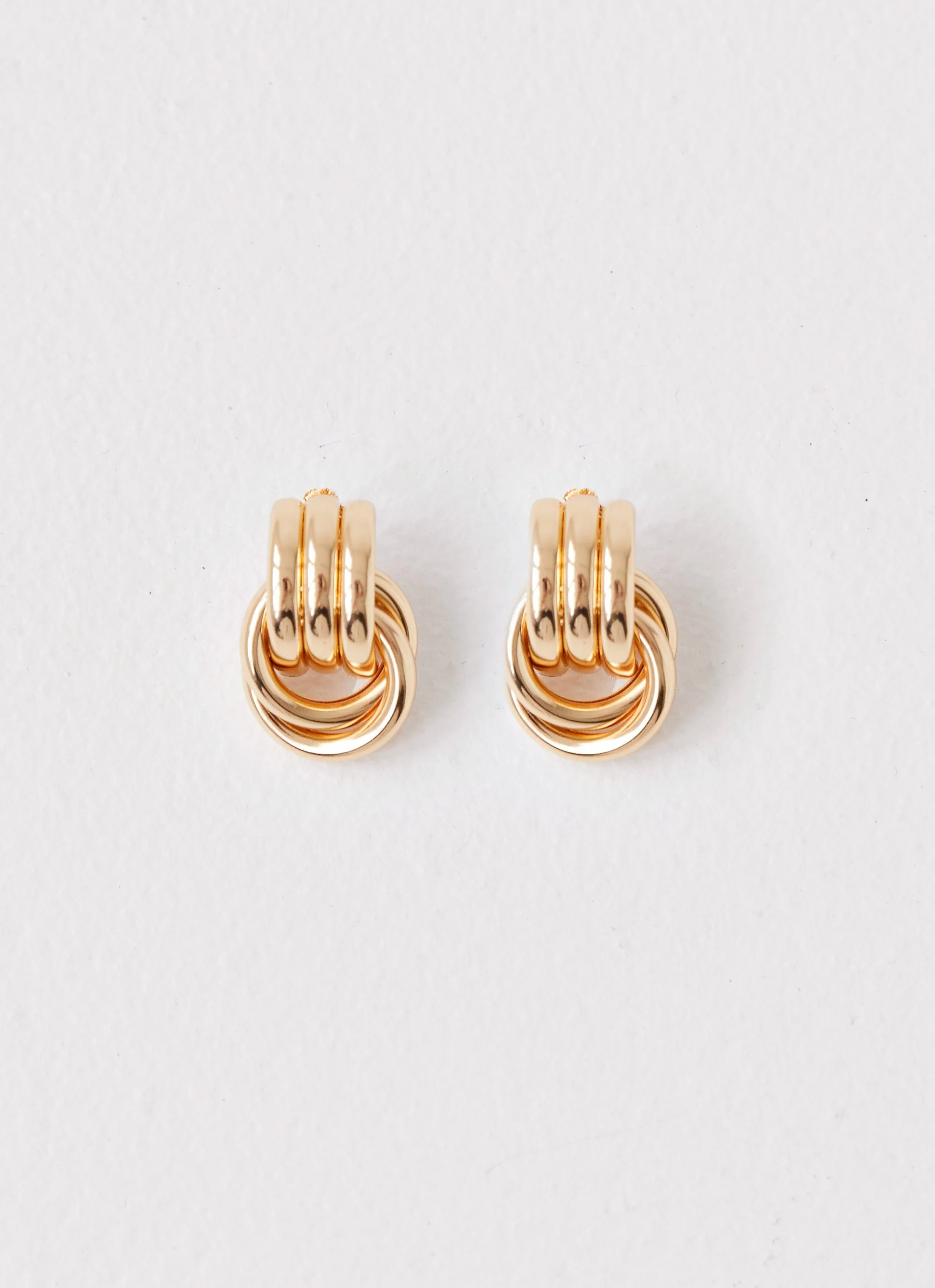 Bold Step Cuff Earrings - Gold