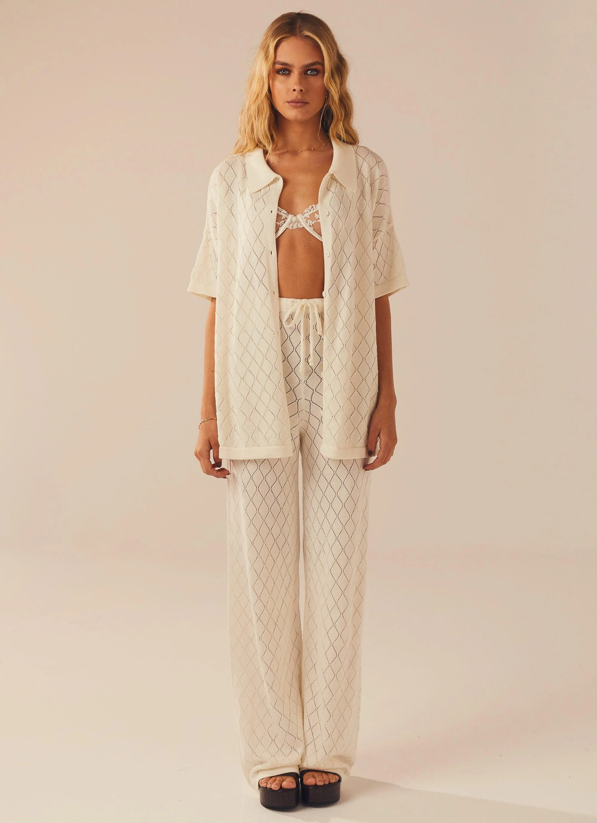 Jaded Knit Shirt - White Sand