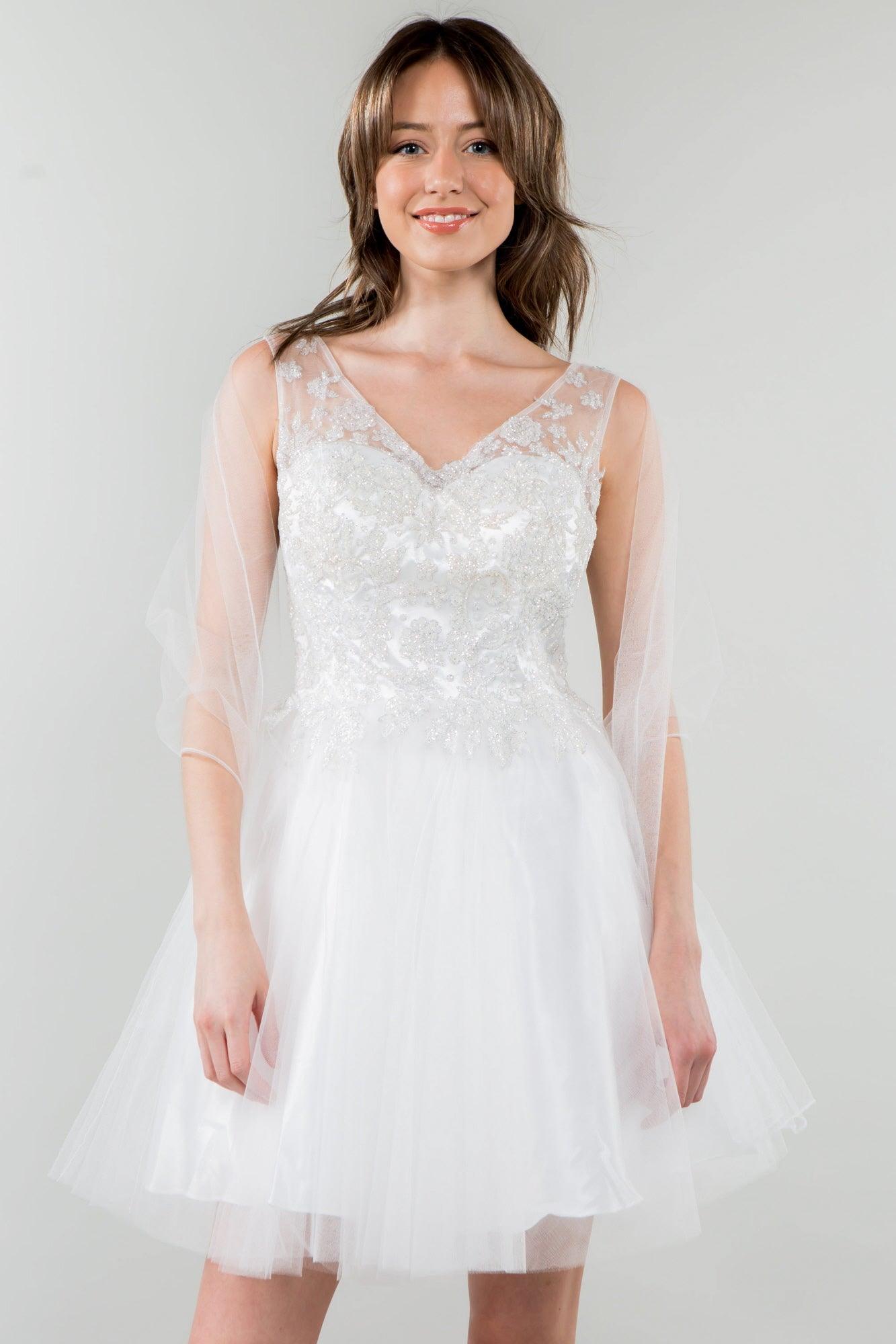 Glitter A Line Short Homecoming Dress