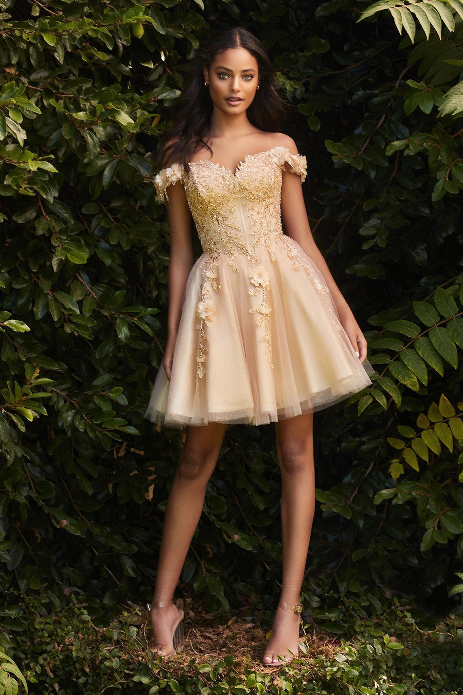 Cinderella Divine CD0194 Off Shoulder Short Prom Dress Sale