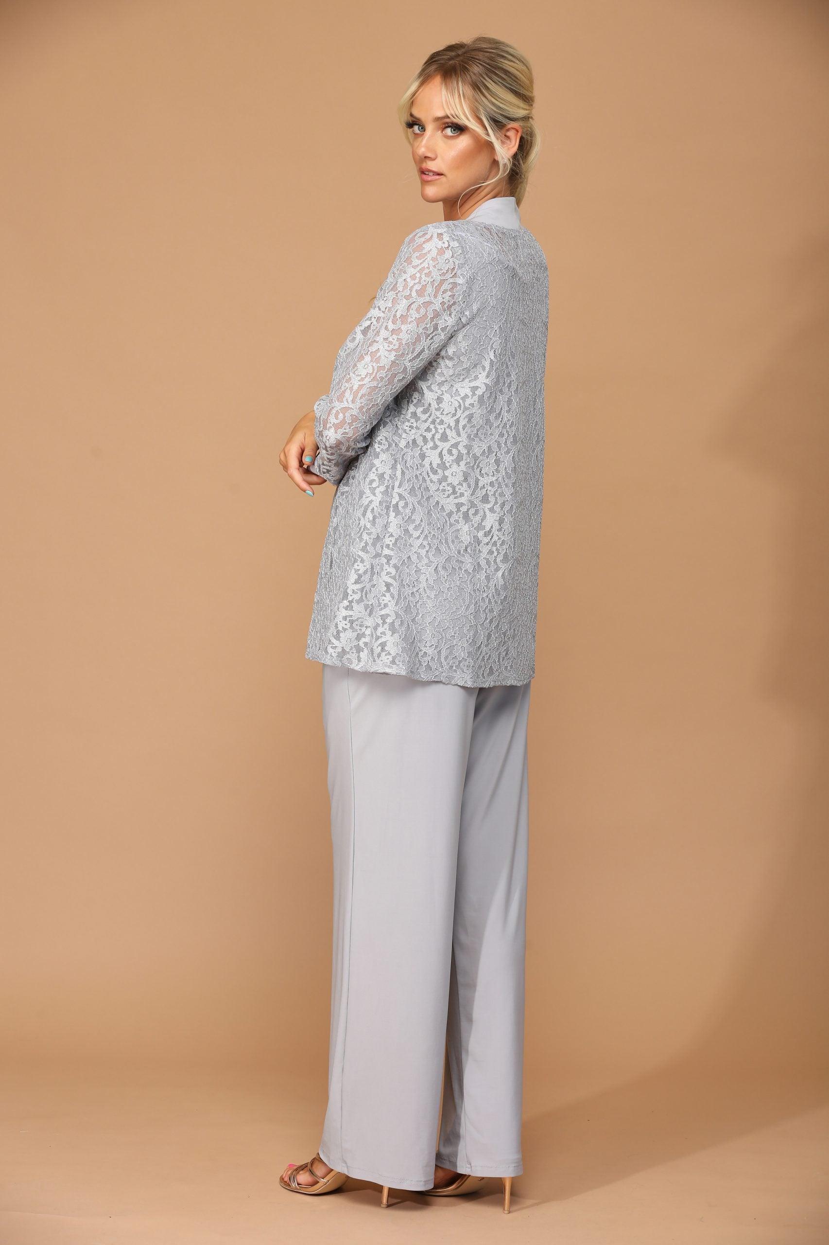 Long Formal Mother of the Bride Jacket Pant Suit Sale