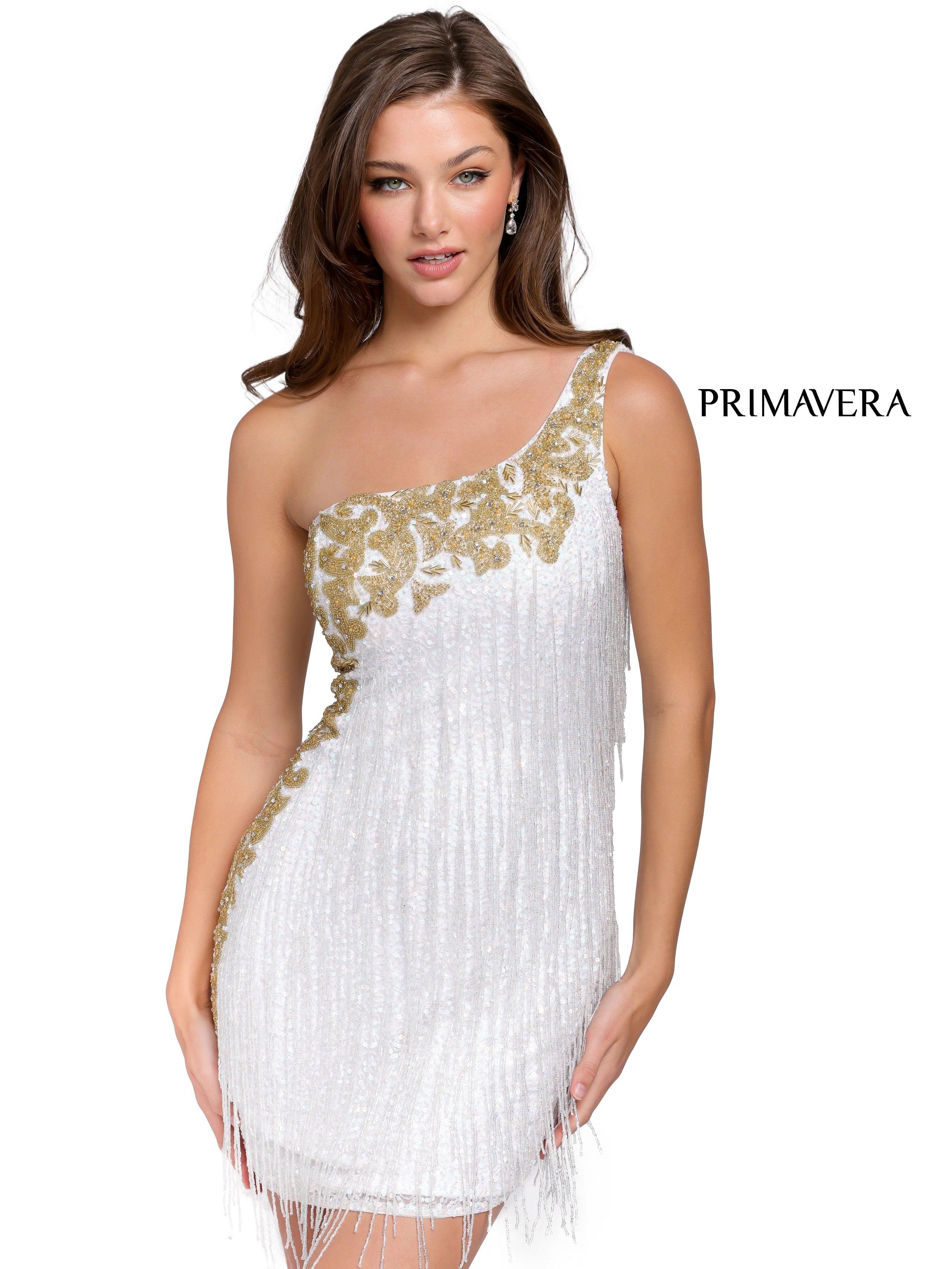 Primavera Couture Short Sequins Prom Dress 3556