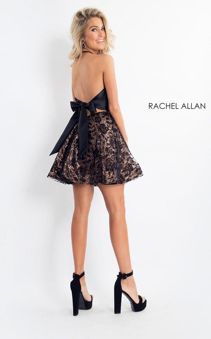 Rachel Allan Short Halter Homecoming Dress 4613