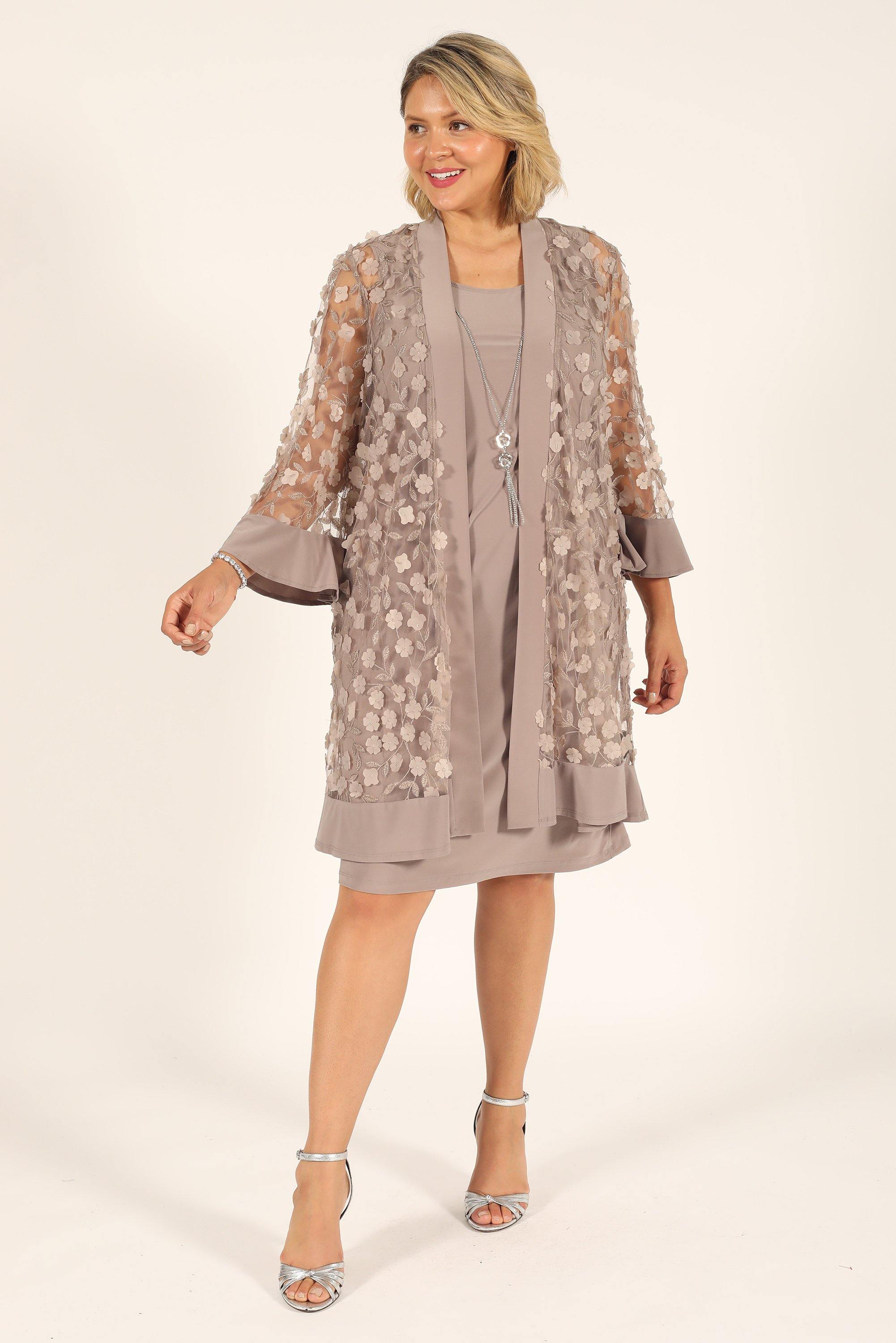 R&M Richards 2643W Short Formal Mother Of The Bride Dress