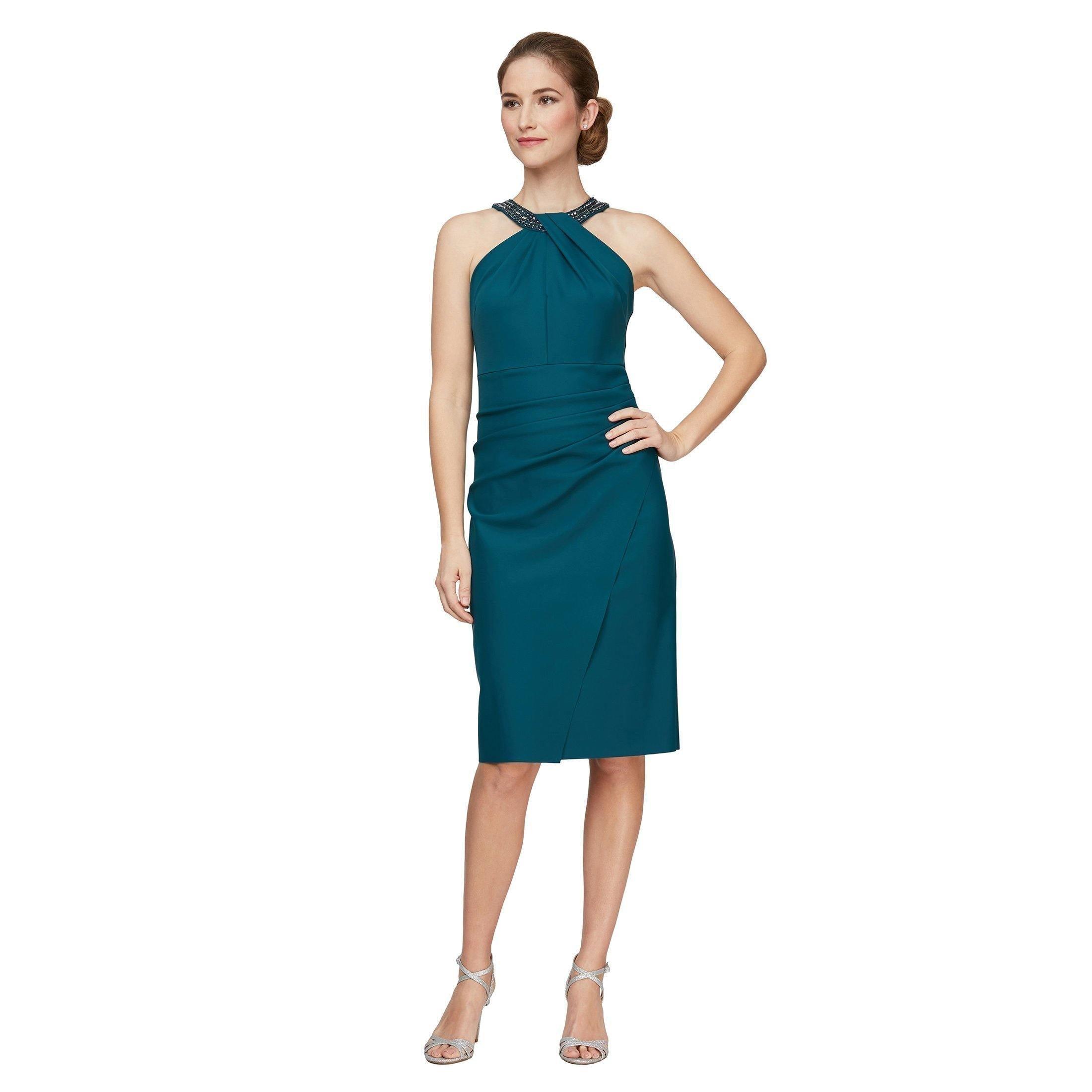 Alex Evenings AE134165 Short Beaded Halter Dress Sale