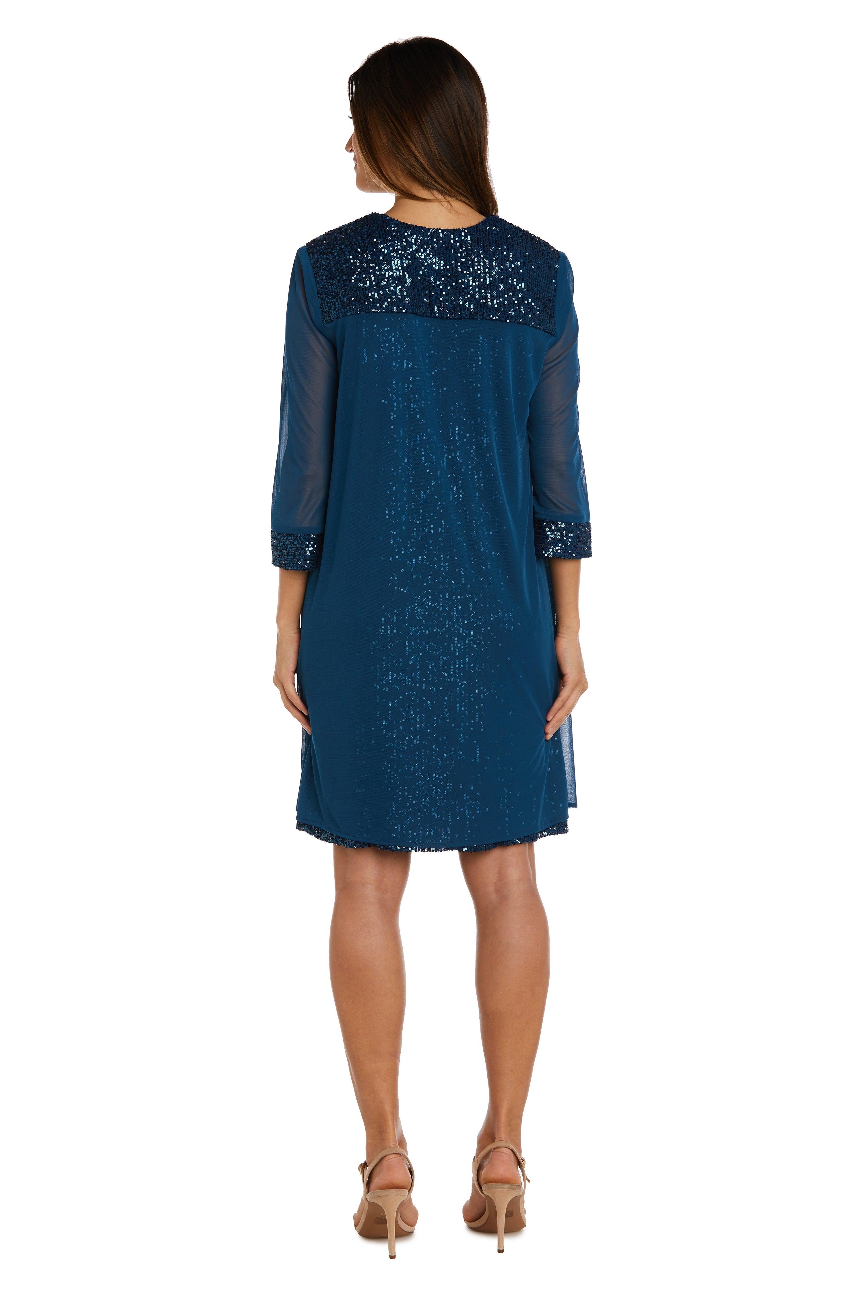 R&M Richards 2762P Short Petite Chiffon Jacket Dress