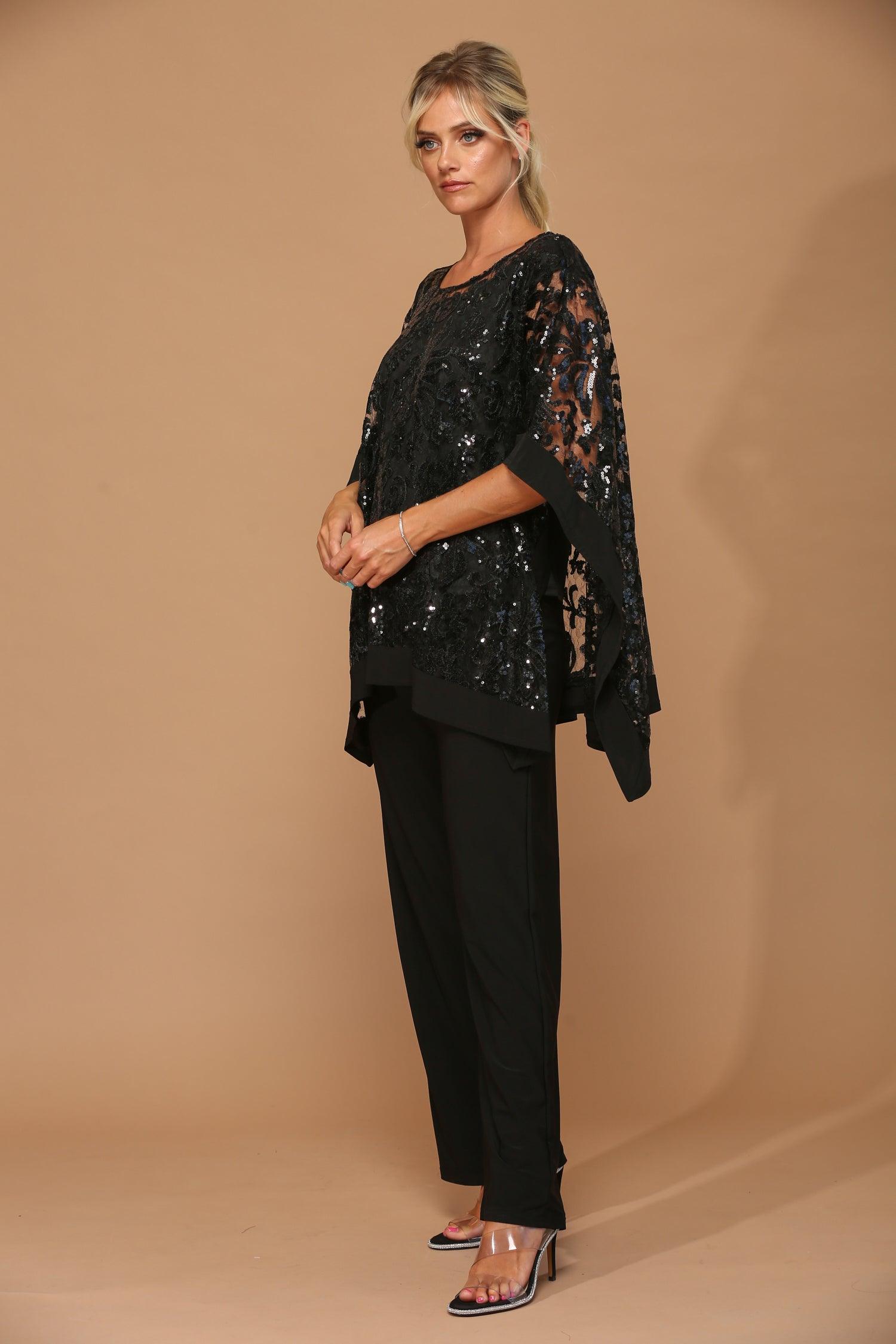 Long Formal Mother of the Bride Cape Pant Set Sale