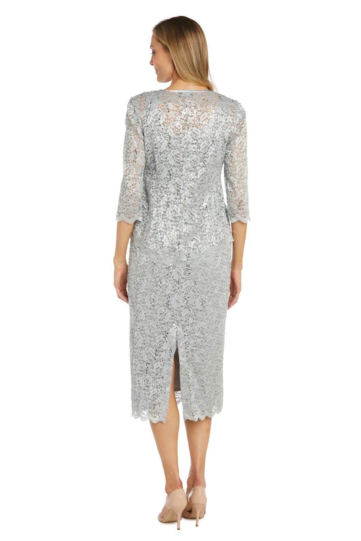 R&M Richards 9285 Mother of the Bride Lace Jacket Midi Dress Sale