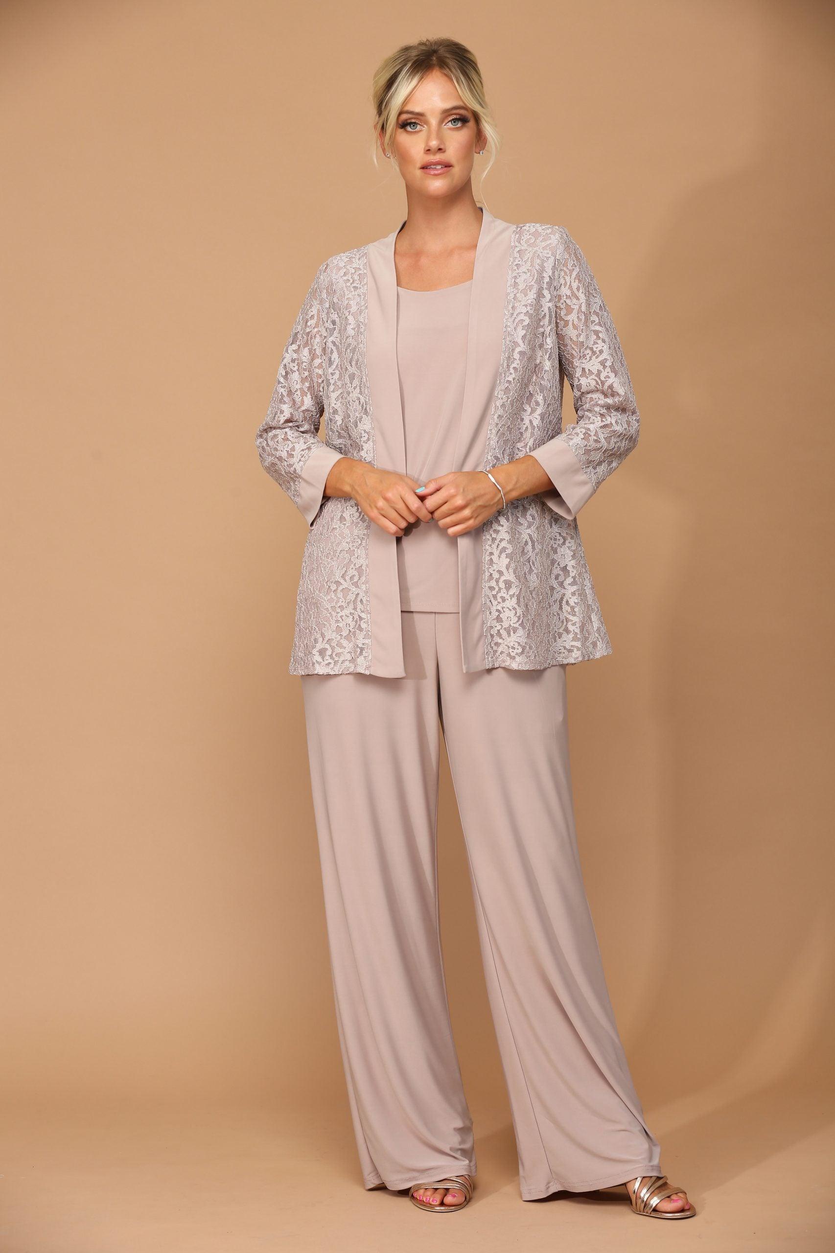 Long Formal Mother of the Bride Jacket Pant Suit Sale