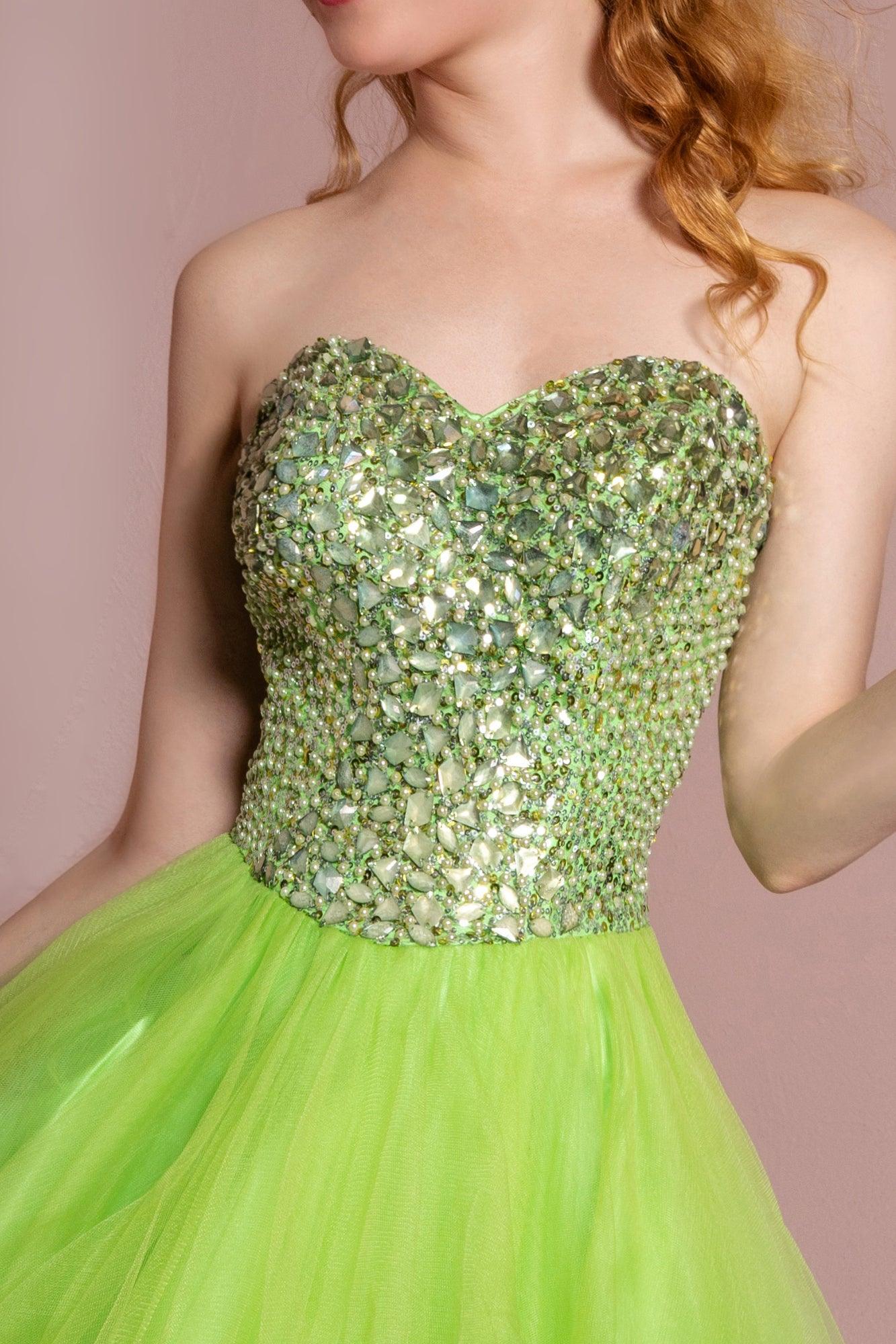 Strapless Tulle Short Prom Dress Sale