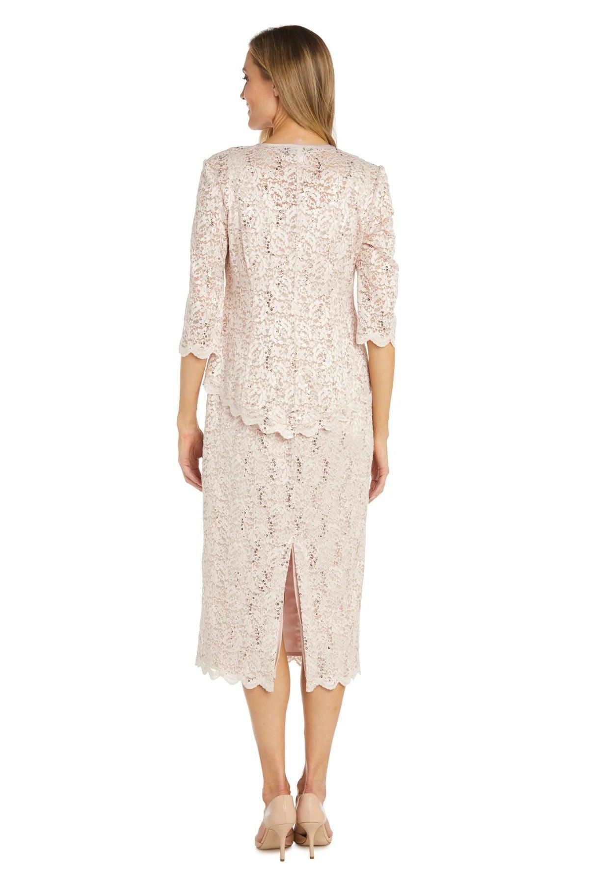 R&M Richards 9285 Mother of the Bride Lace Jacket Midi Dress Sale