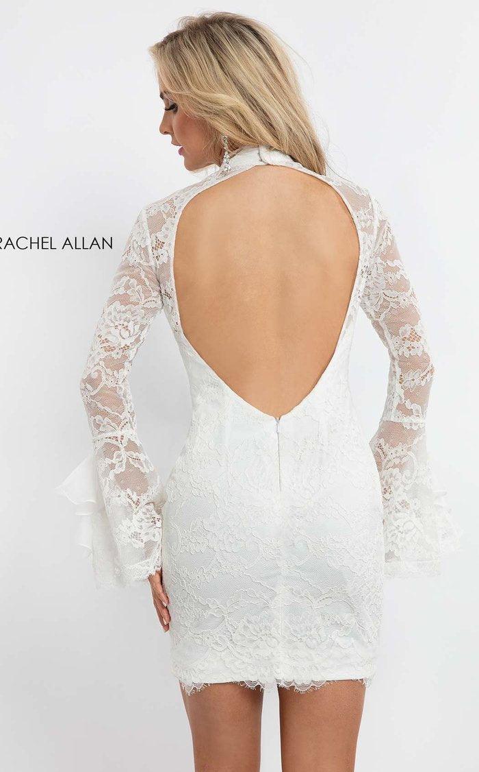 Rachel Allan Short Homecoming Lace Dress L1193
