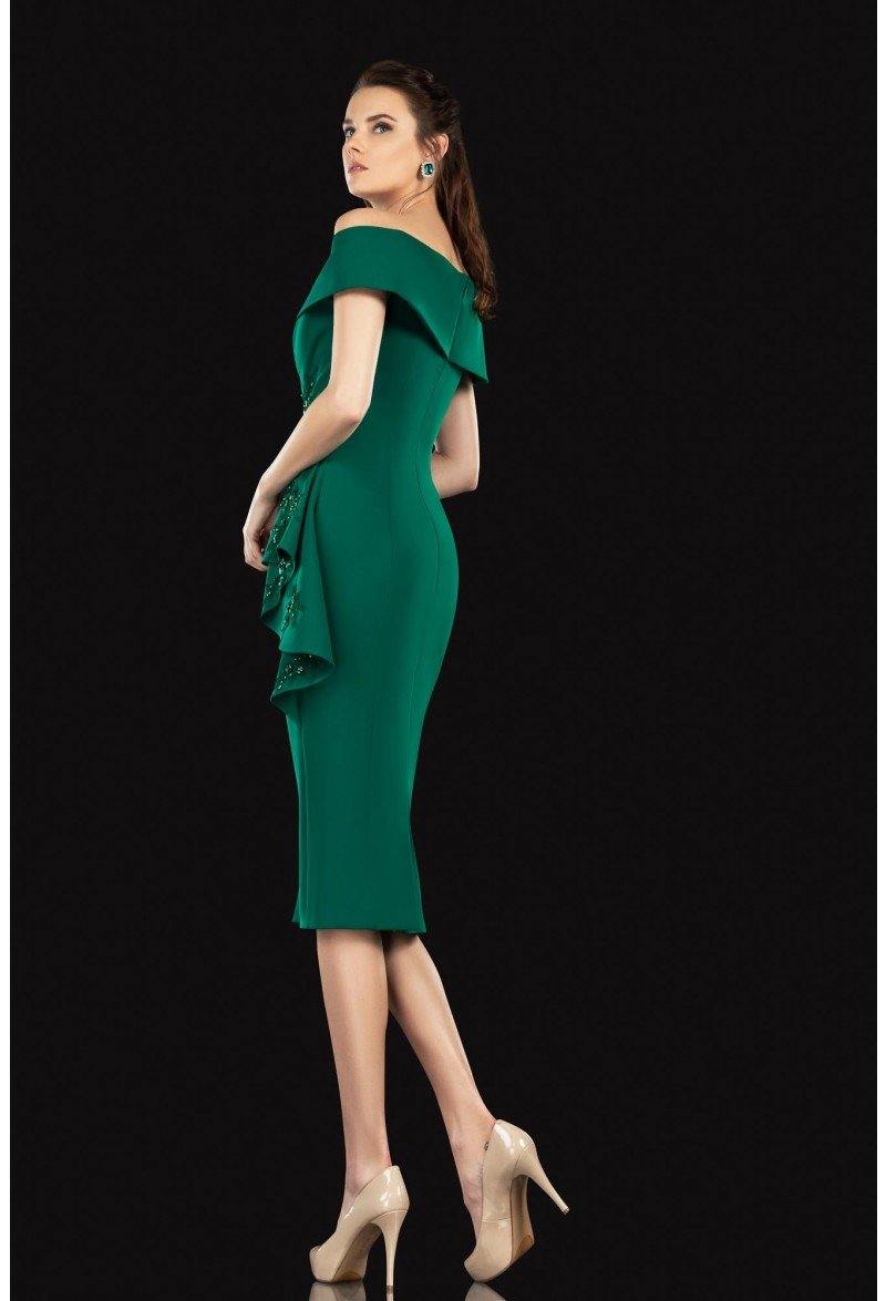 Terani Couture 2021C2625 Short One Shoulder Beaded Dress