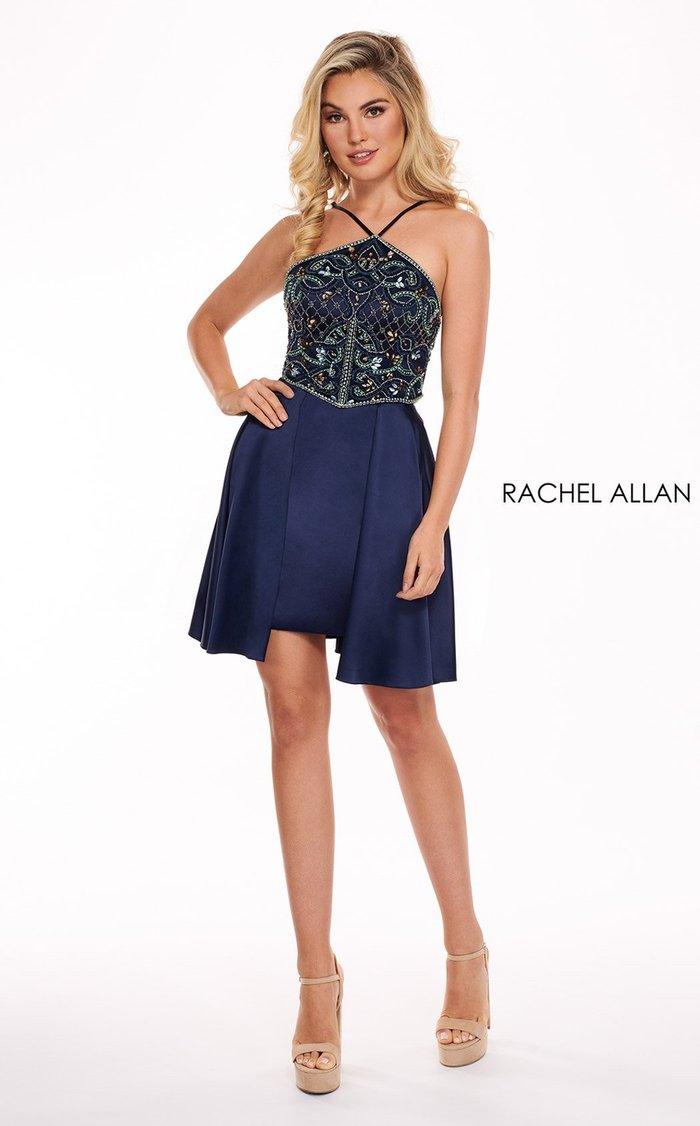 Rachel Allan Short Homecoming Halter Dress 4693