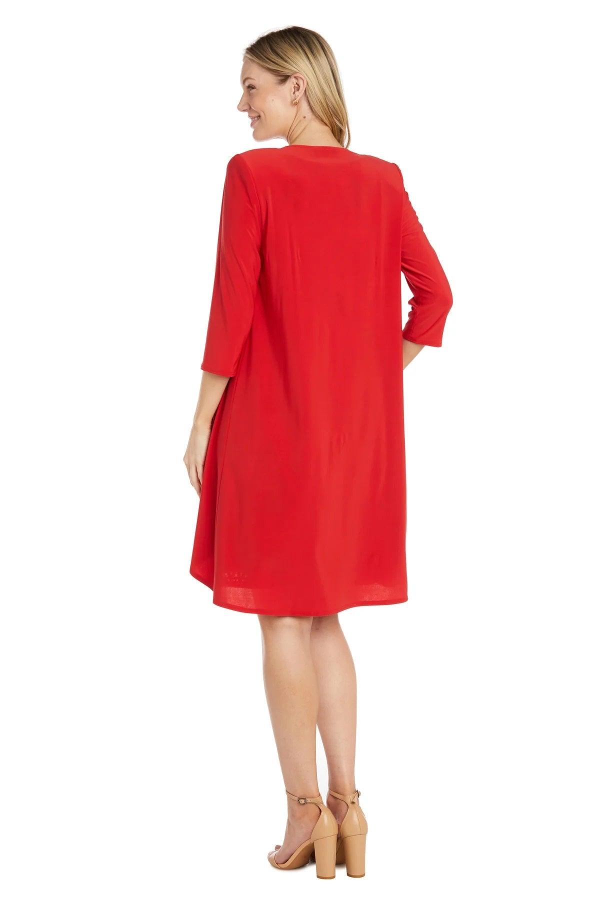 R&M Richards 1204P Short Petite Patterned Jacket Dress