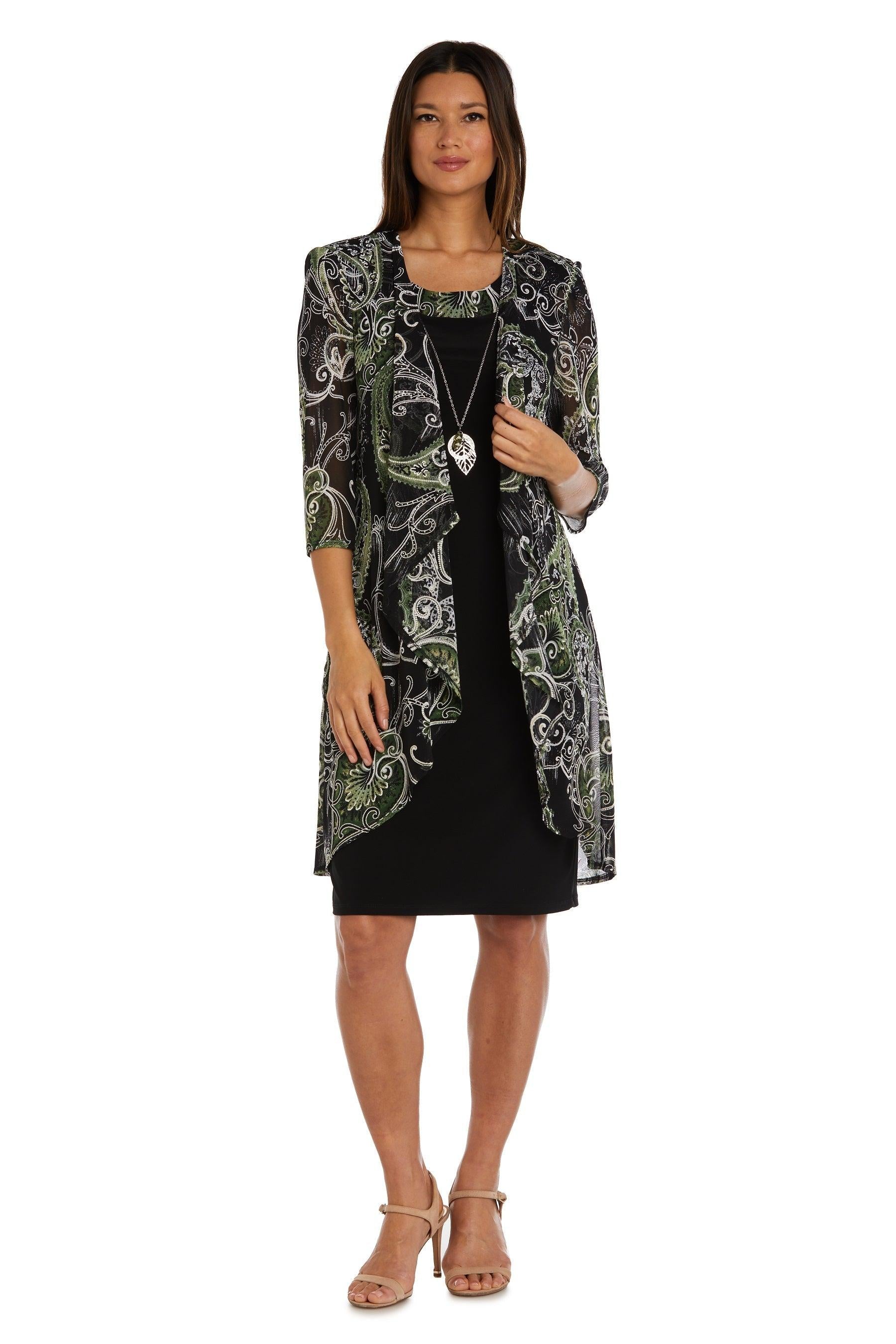 R&M Richards 9187 Short Two Piece Jacket Dress