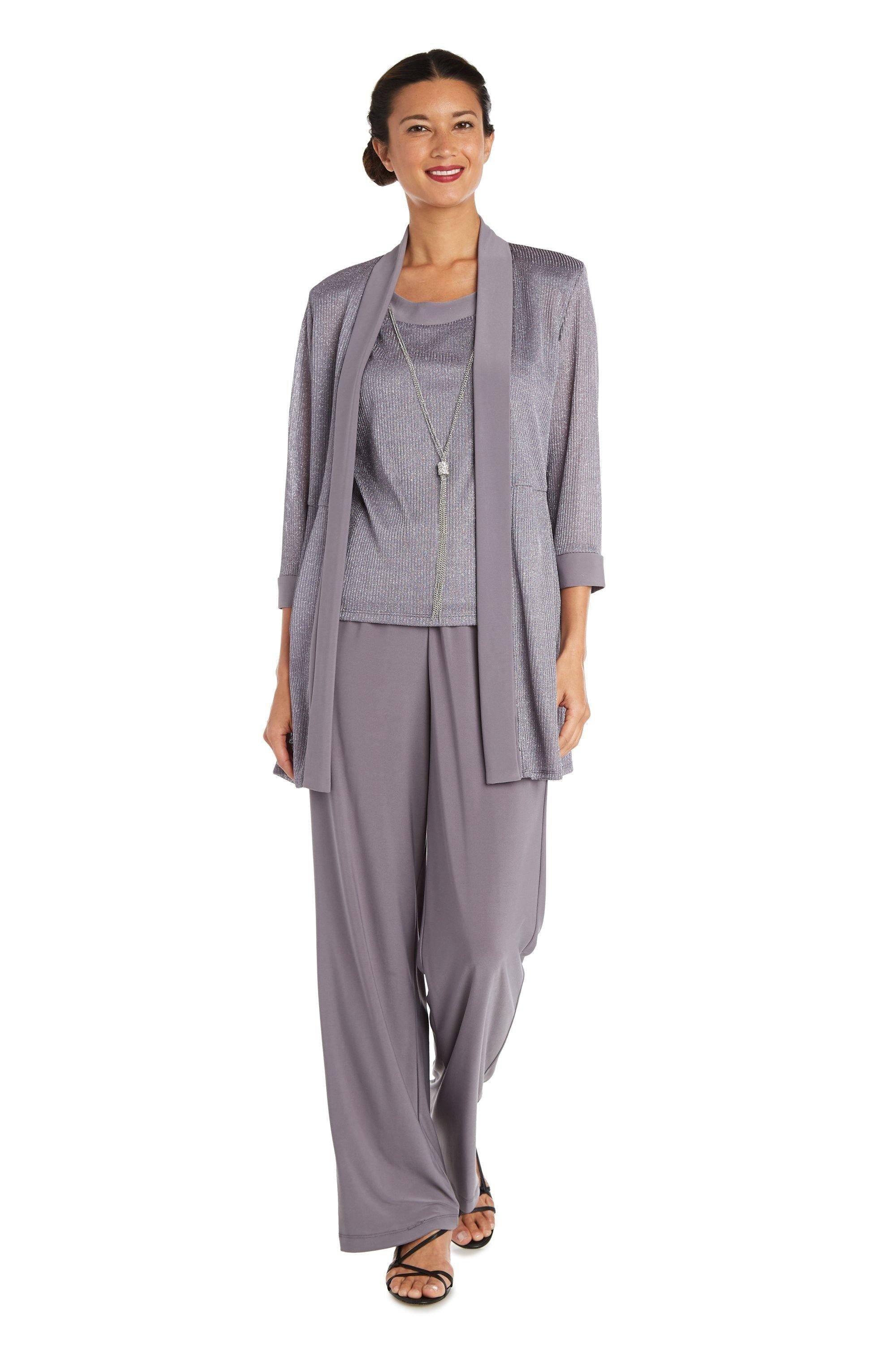 R&M Richards 1782P Formal Metallic Petite Pant Suit Sale