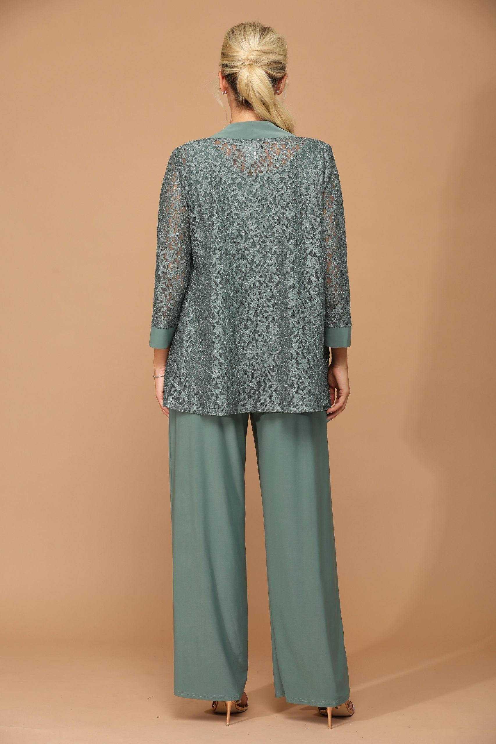 Long Formal Mother of the Bride Jacket Pant Suit Sale