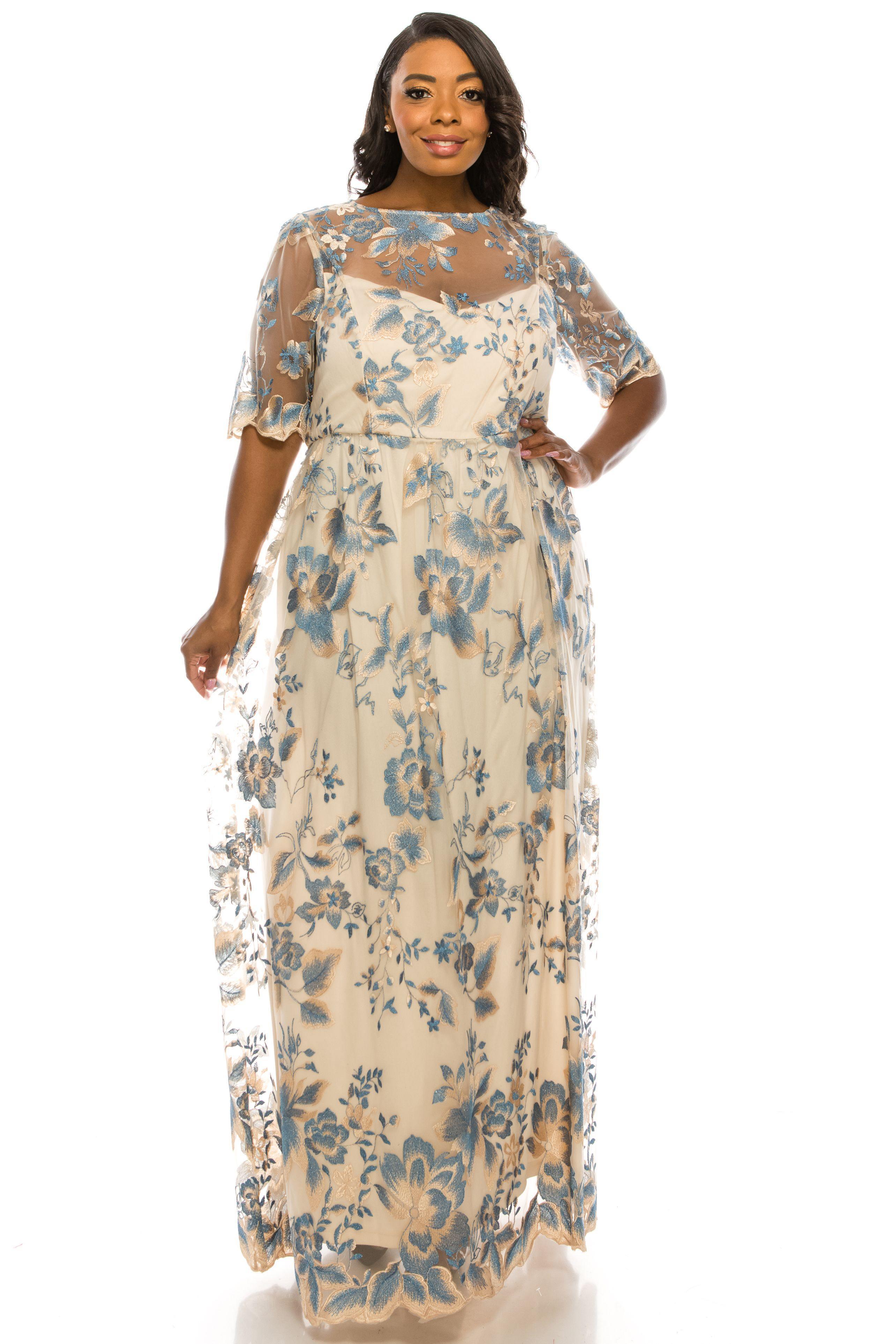 Adrianna Papell AP1E200779W Long Floral Evening Gown Sale