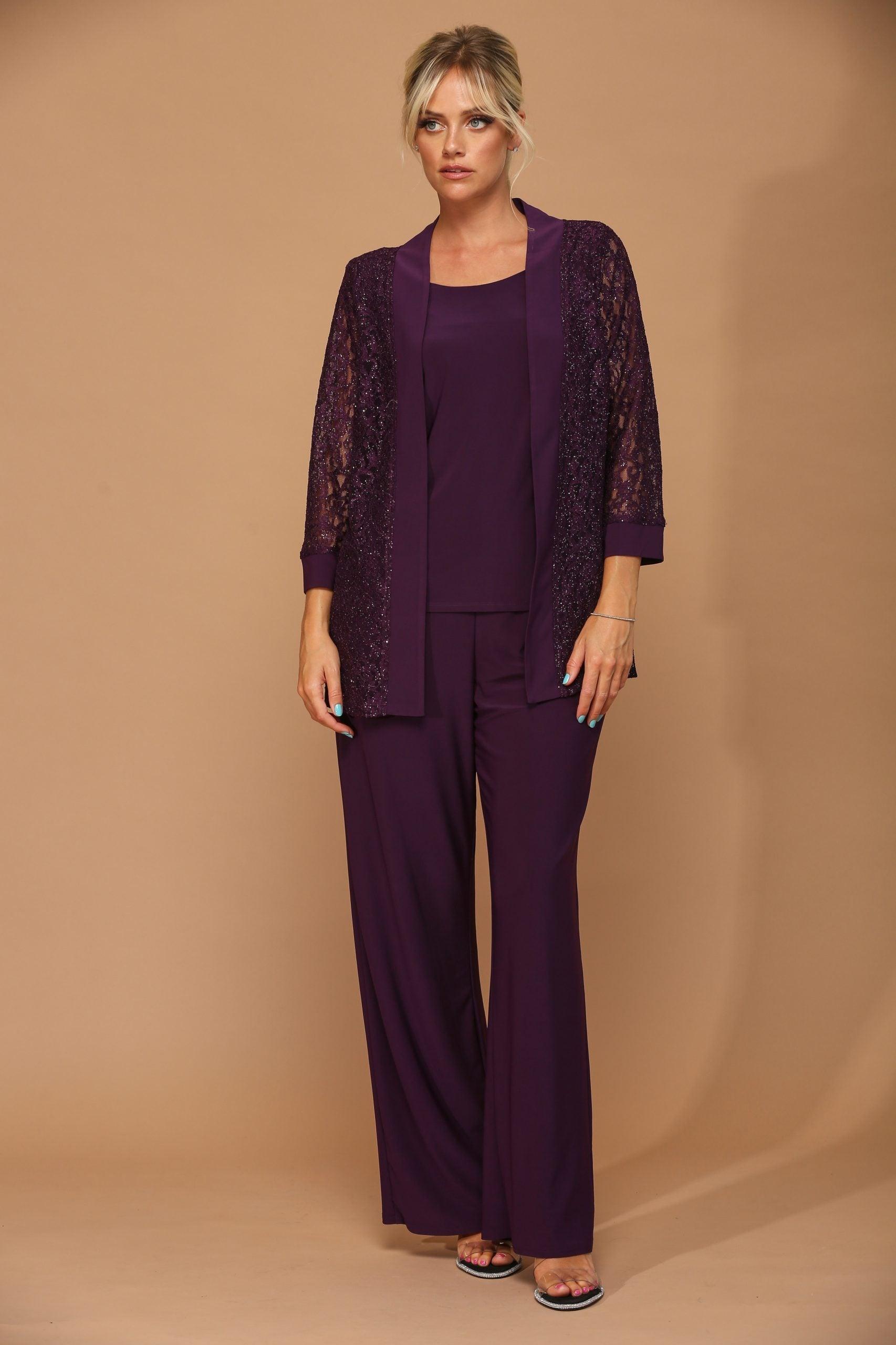 Long Formal Mother of the Bride Jacket Pant Suit Sale
