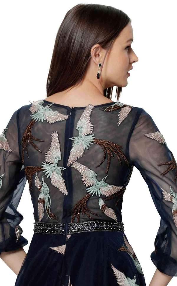 Jovani 65464 Embroidered Short Cocktail Dress