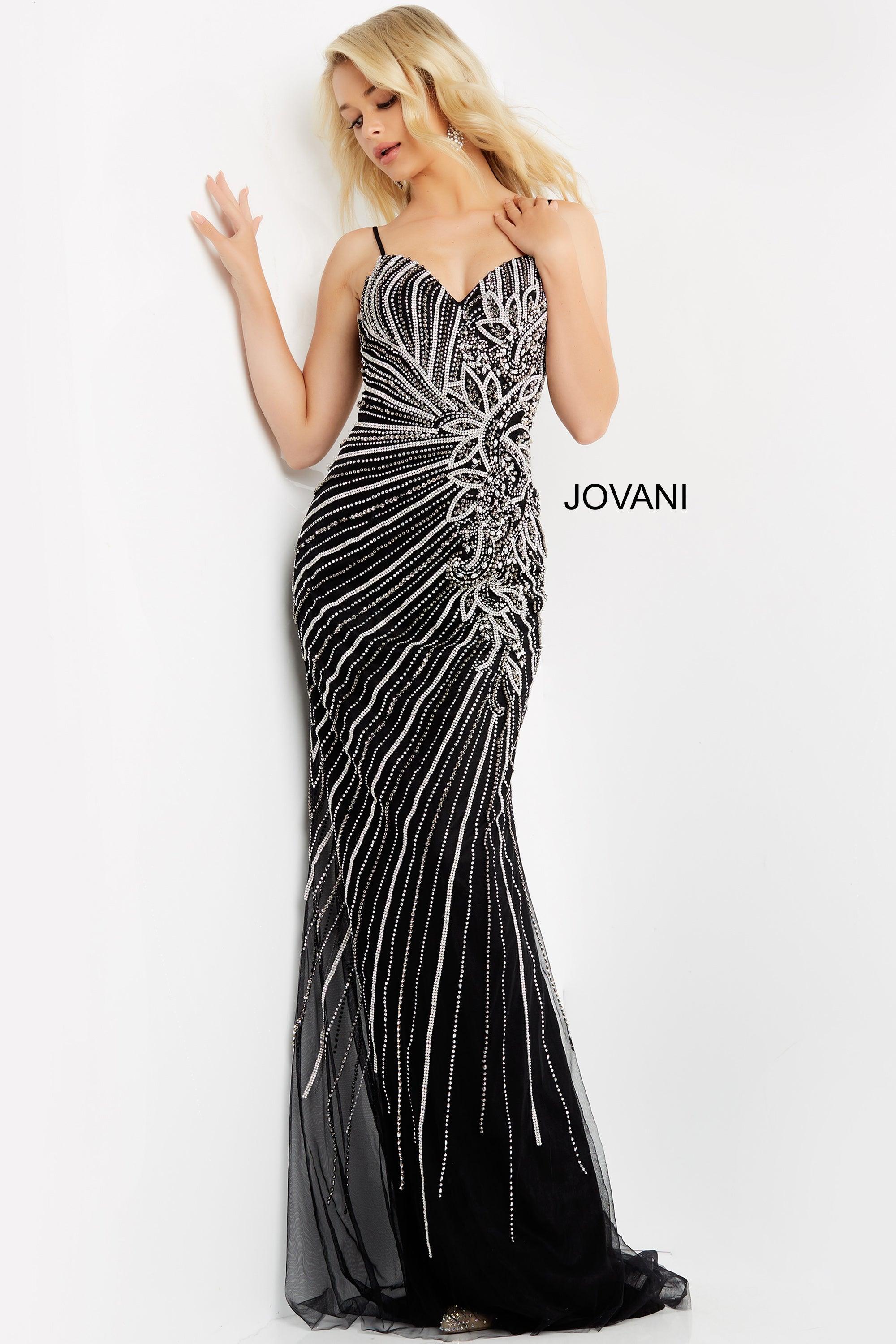 Jovani 06326 Spaghetti Strap Long Evening Dress