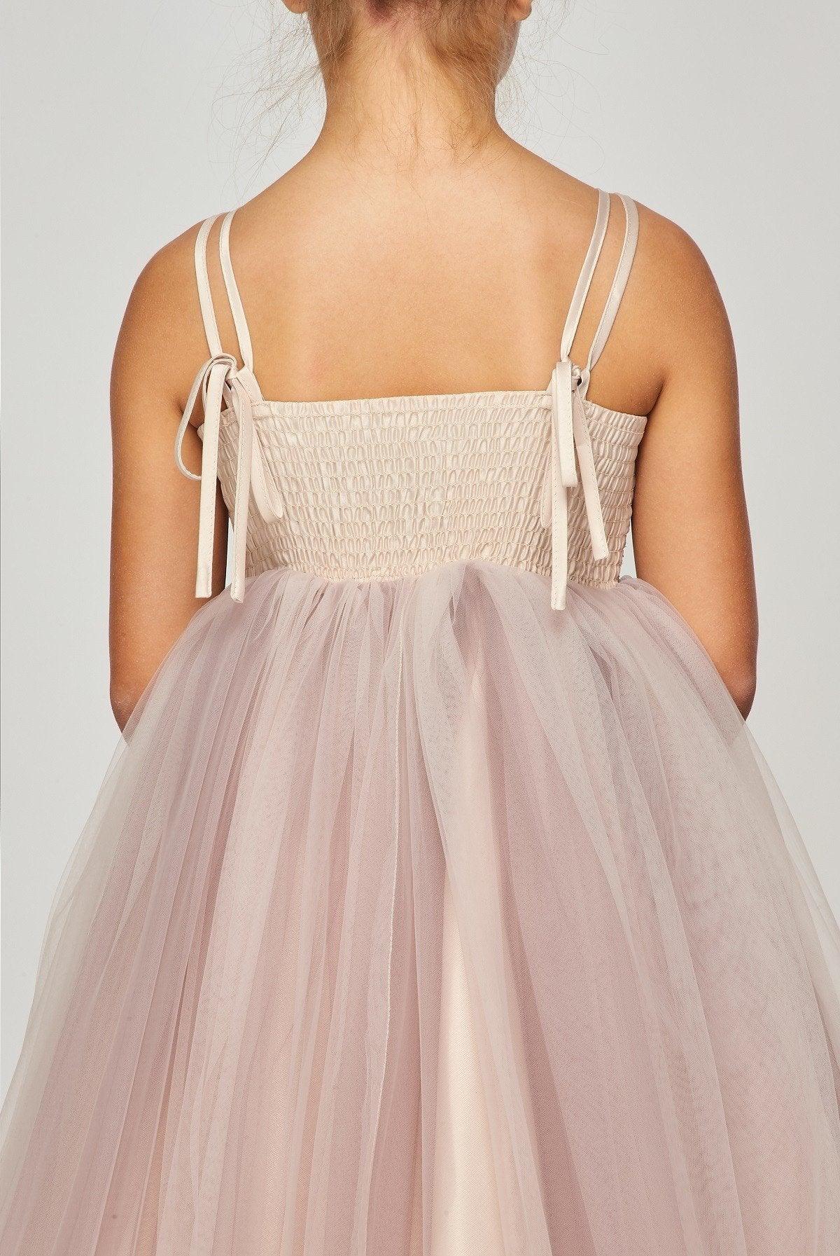 Sleeveless Short Sequins Flower Girl Dress