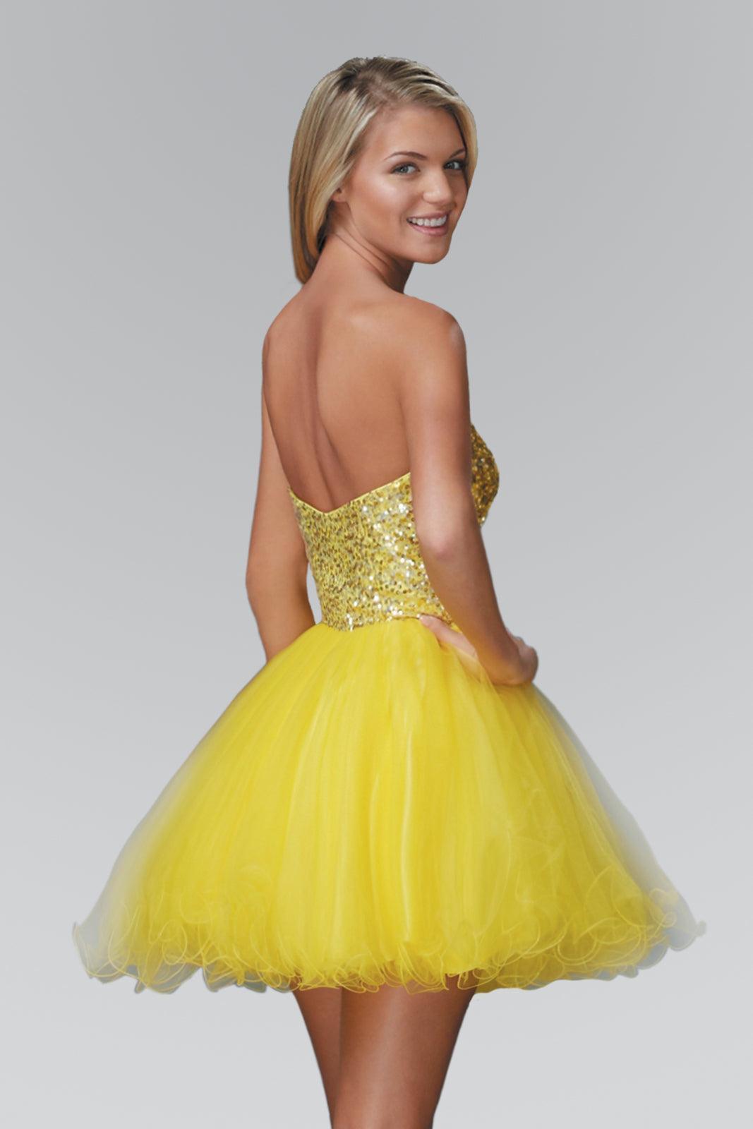 Strapless Tulle Short Prom Dress Sale