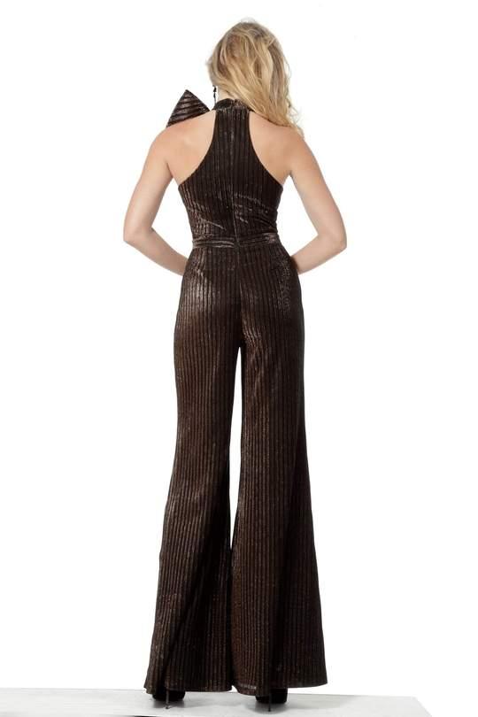 Jovani 2689 Halter Flared Formal Jumpsuit