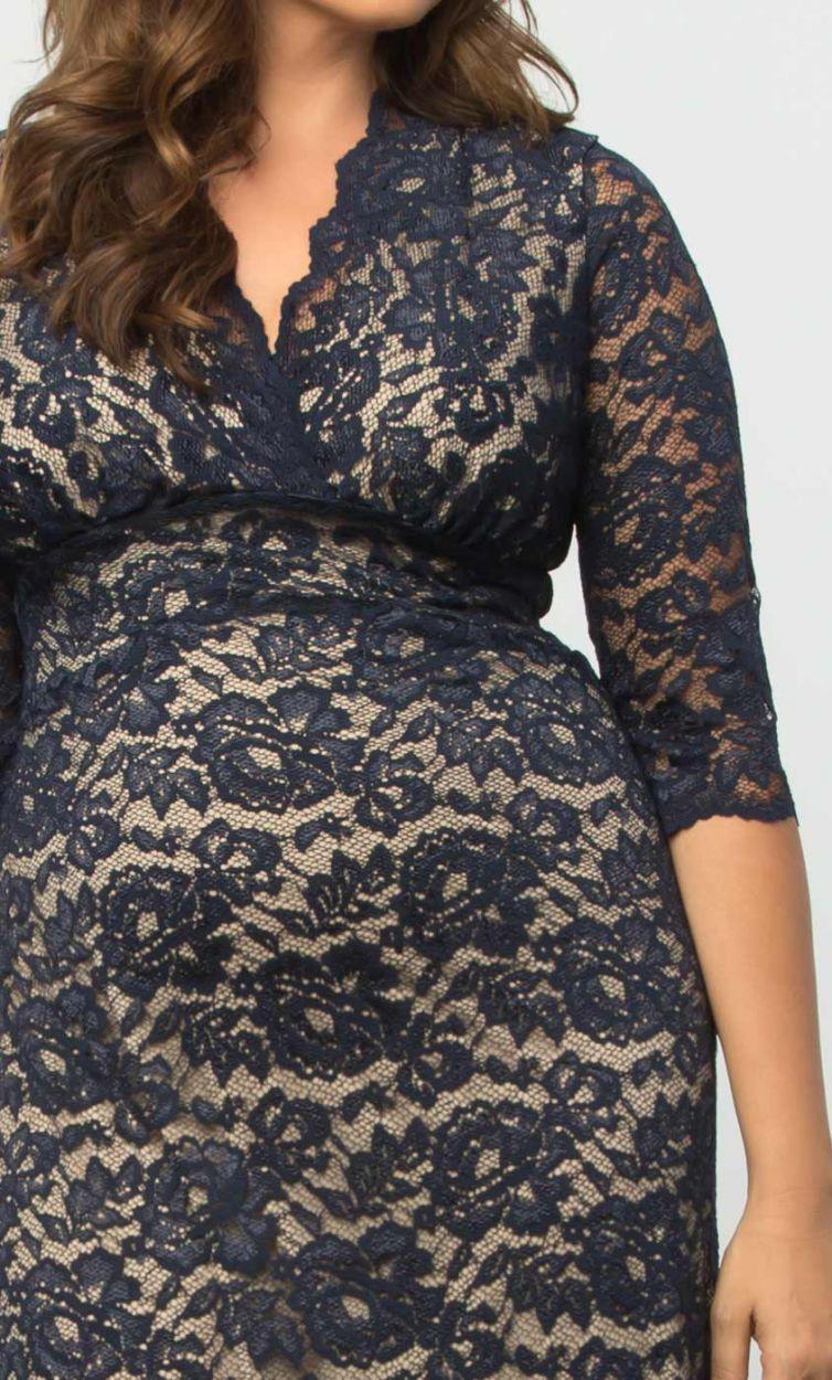 Kiyonna Scalloped Boudoir Lace Short Dress Sale