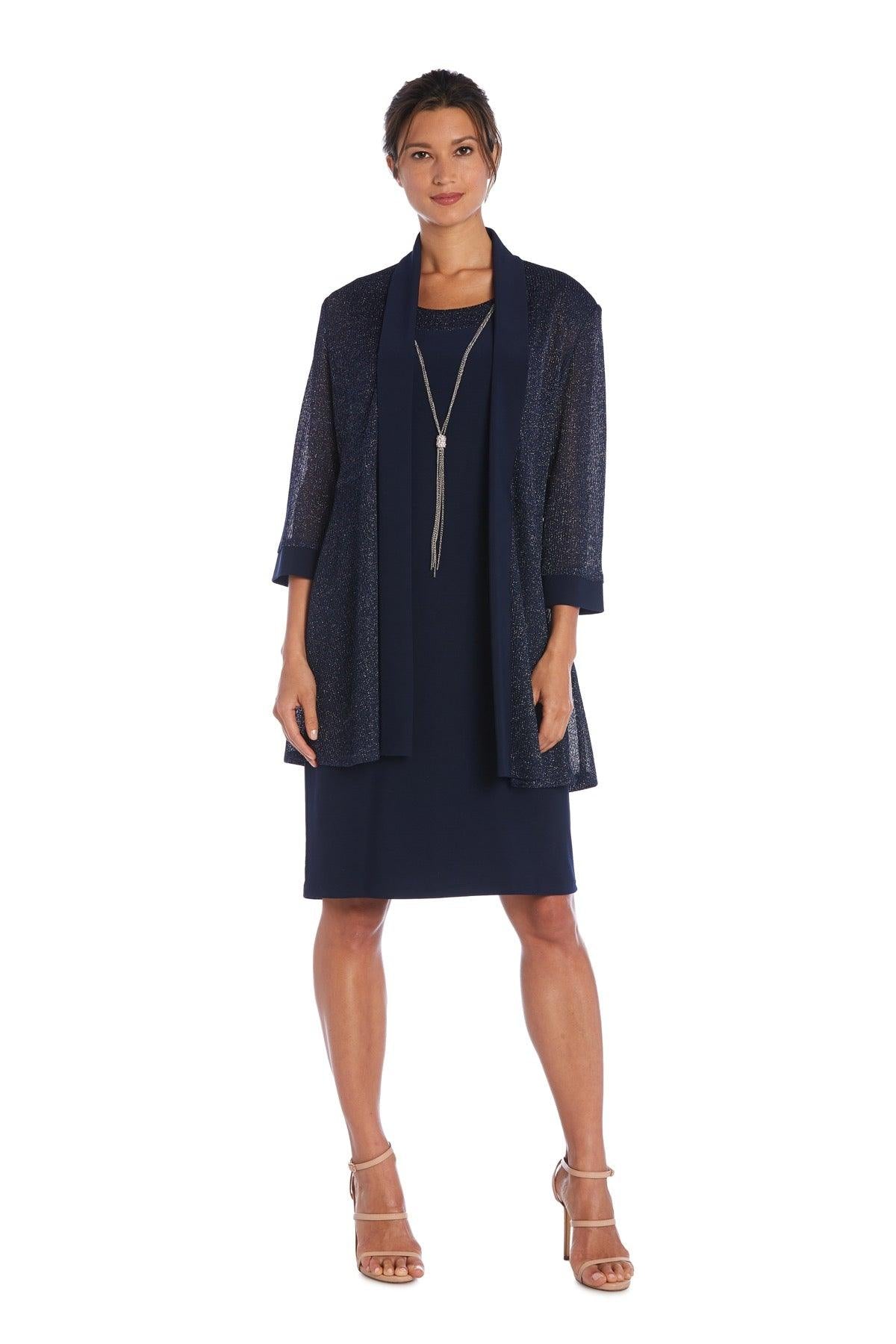 R&M Richards 1873 Short Piece Metallic Jacket Dress Sale