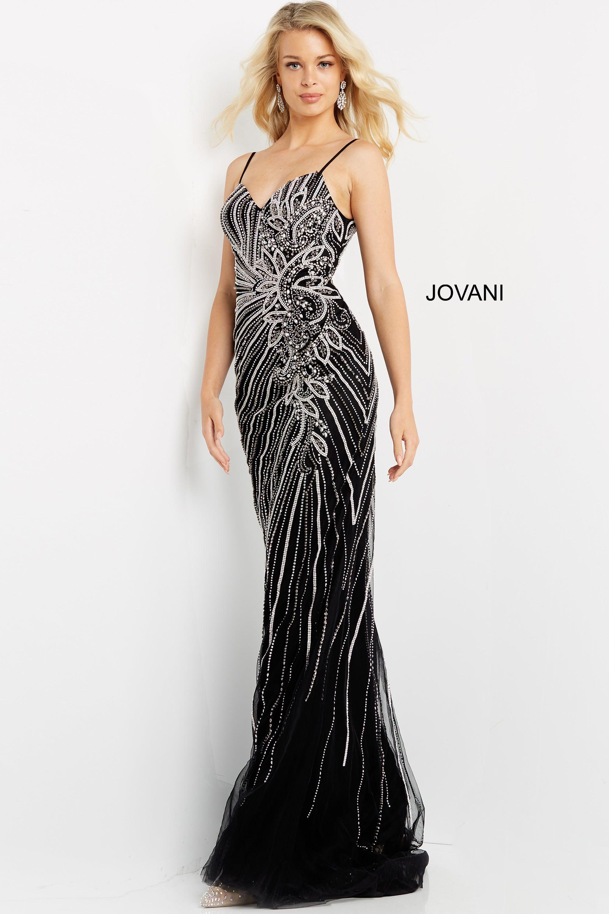 Jovani 06326 Spaghetti Strap Long Evening Dress