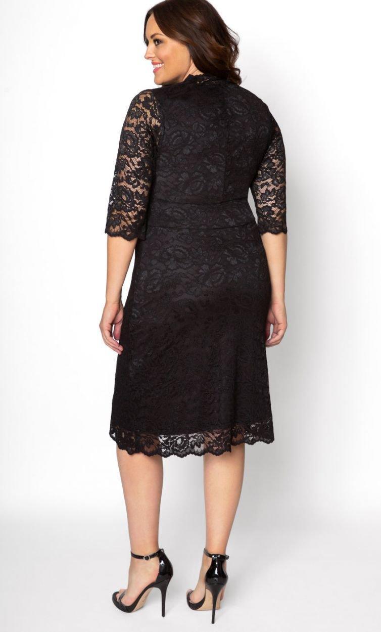 Kiyonna Scalloped Boudoir Lace Short Dress Sale