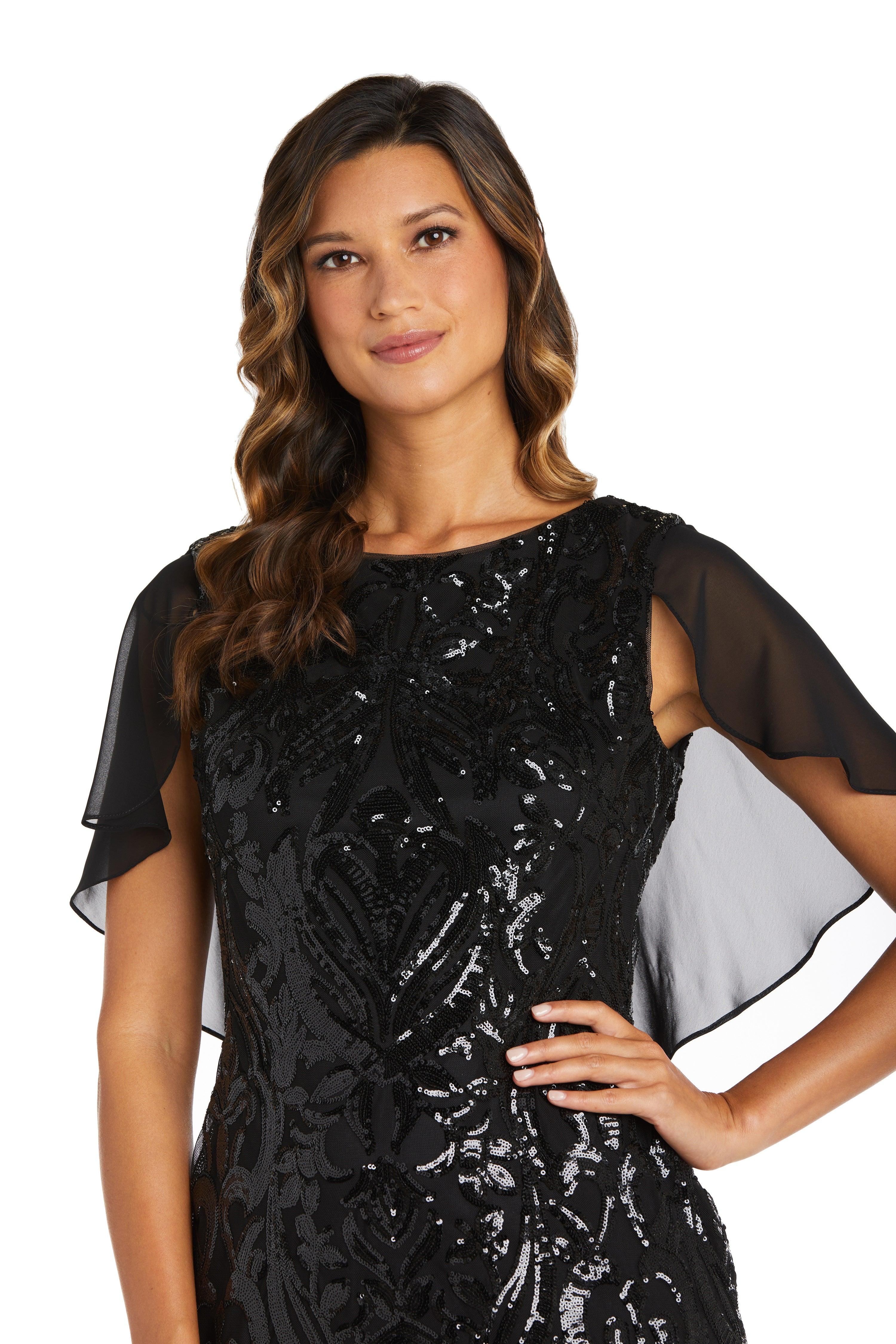 R&M Richards 7581 Short Cocktail Capelet Dress