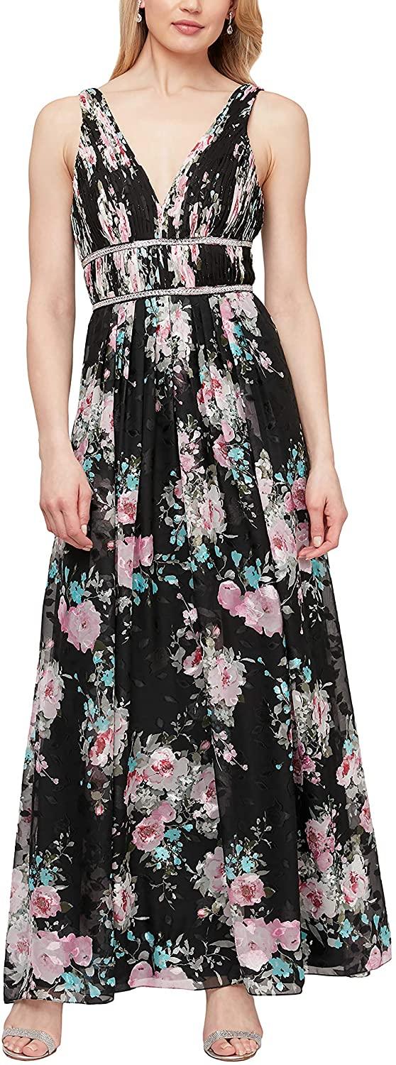 Alex Evenings AE8175872 Long Sleeveless Maxi Dress
