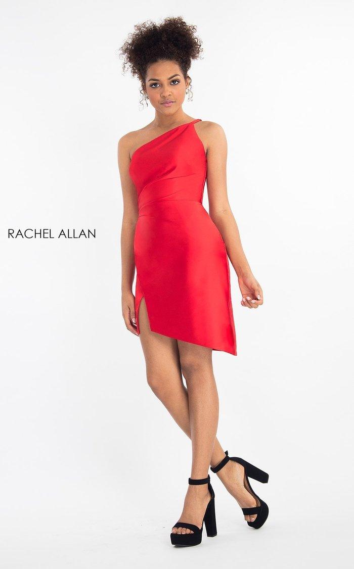 Rachel Allan Short One Shoulder Formal Dress L1173