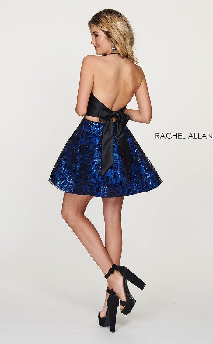 Rachel Allan Short Halter Homecoming Dress 4613