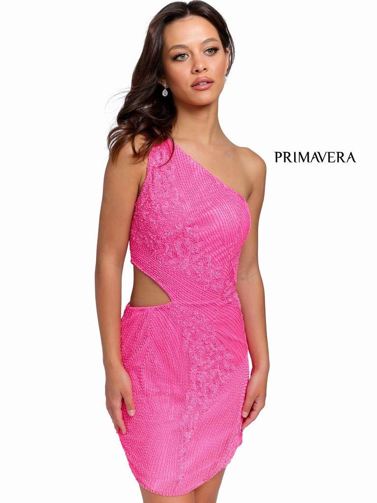 Primavera Couture Prom One Shoulder Short Dress 3840