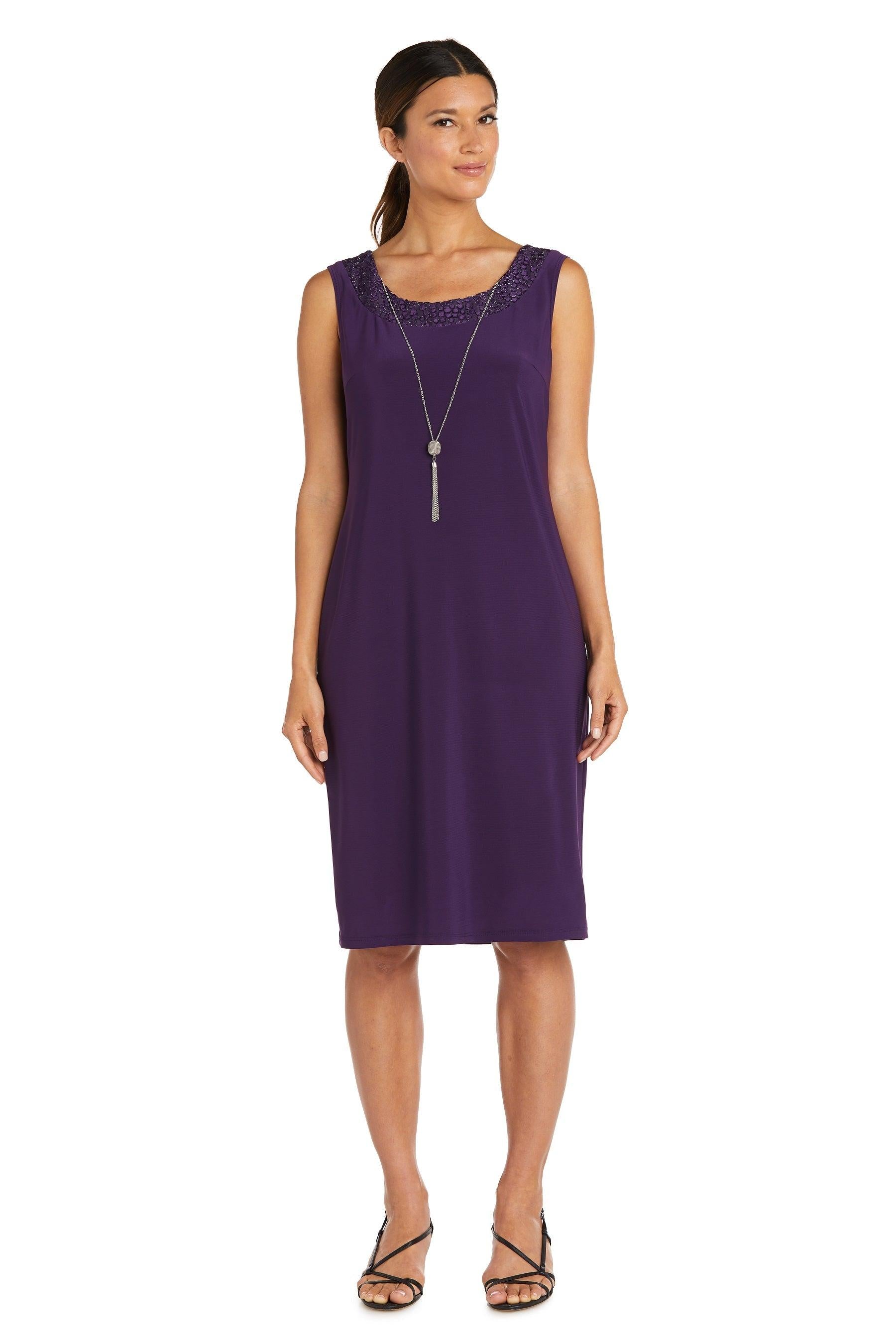 R&M Richards 7597 Short Sleeveless Jacket Dress