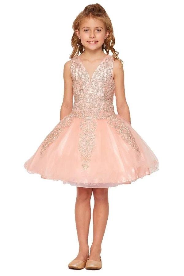 Short Sleeveless Flower Girl Dress