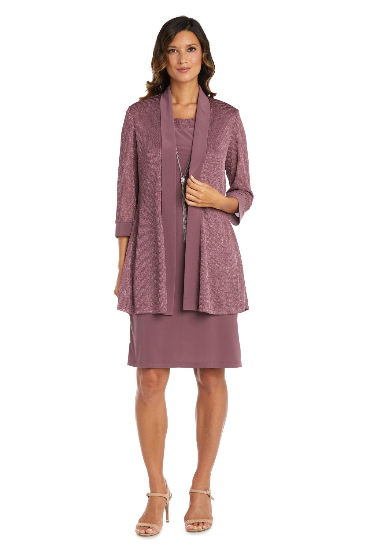 R&M Richards 1873 Short Piece Metallic Jacket Dress